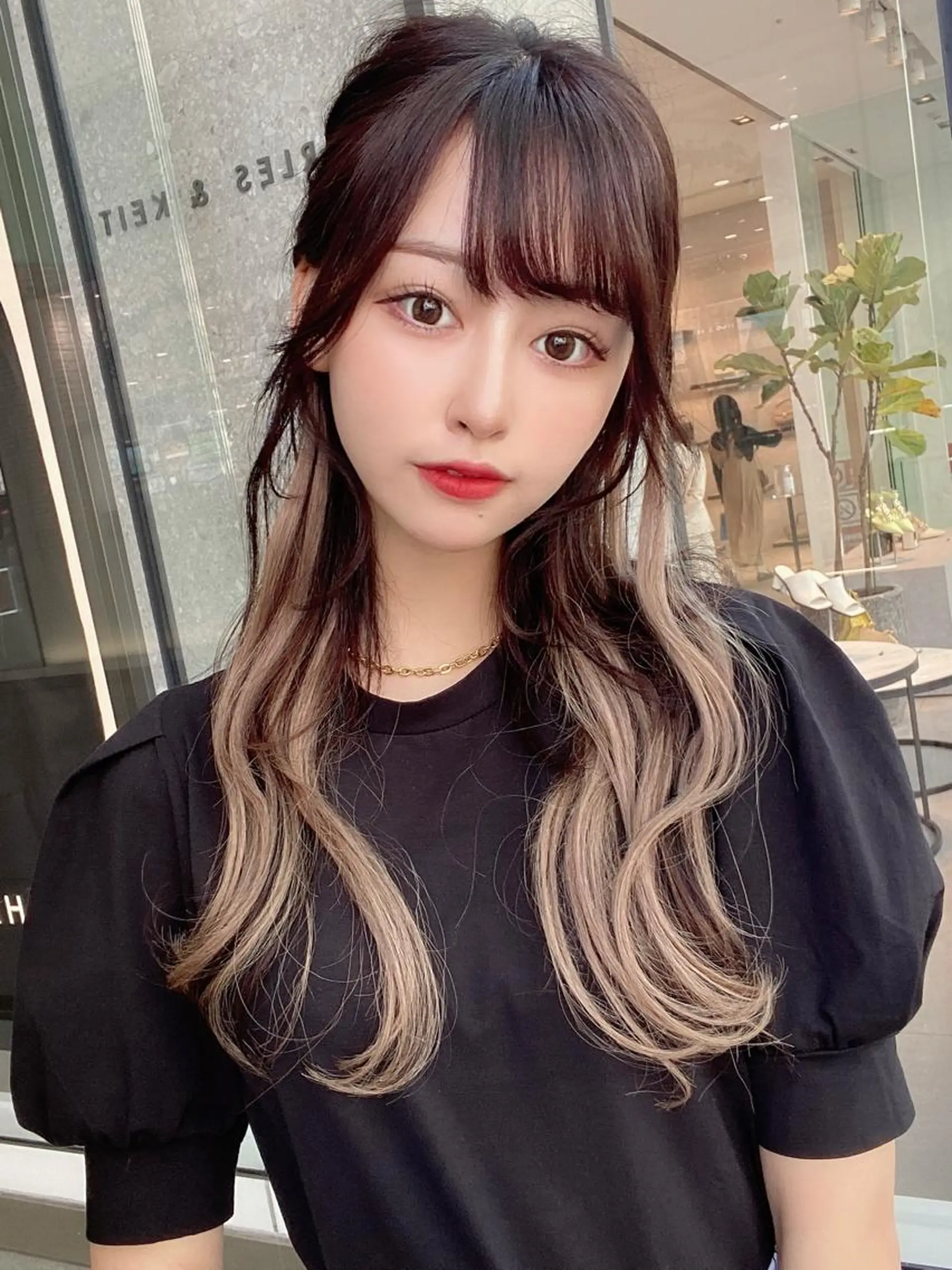 ロング カラー バレイヤージュ ブリーチ ケアブリーチ ダブルカラー ハイライトカラー ヘアカラー トリートメント 新宿✨顔周りカット 韓国ヘア/坂本亜裟海のヘアスタイル