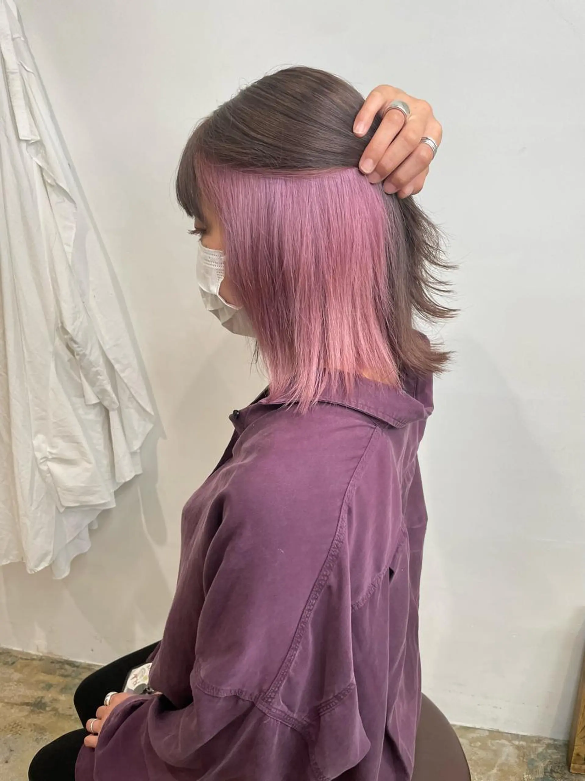 セミロング バレイヤージュモデル 小林匠❤️‍🔥のヘアスタイル