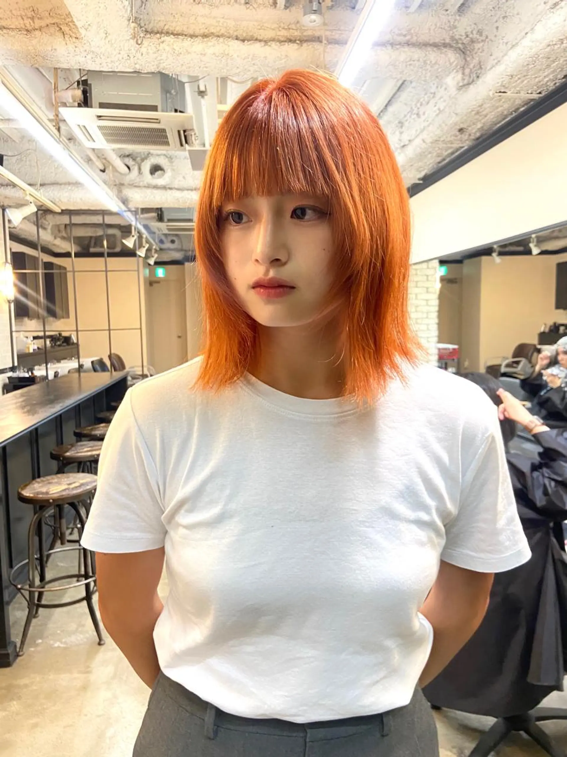 ミディアム カラー ヘアカラー トリートメント ヘアセット 地毛風艶カラー🌿 喜多夏海のヘアスタイル