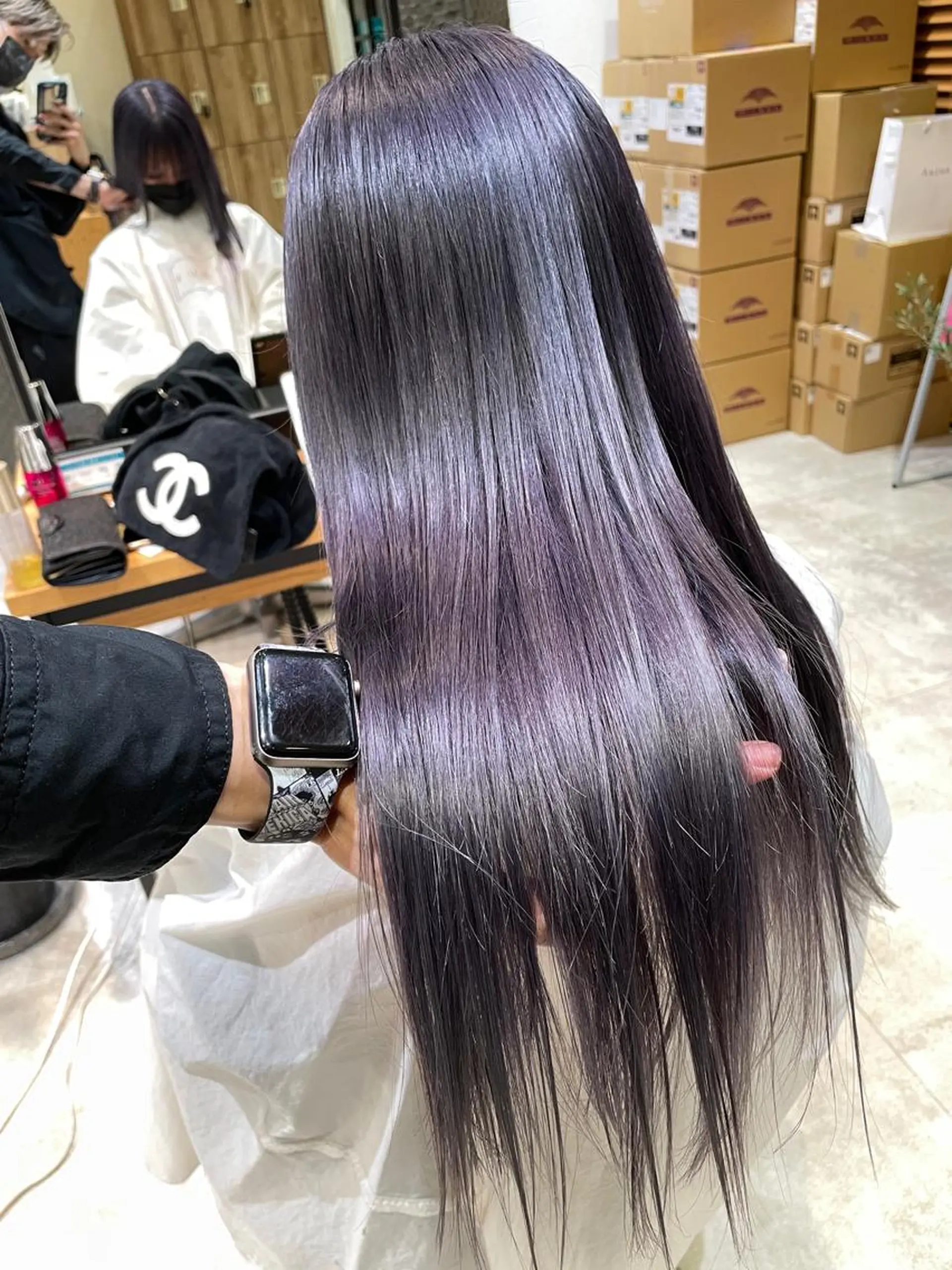 ロング カラー 縮毛矯正 トリートメント 似合わせ レイヤー須川のヘアスタイル