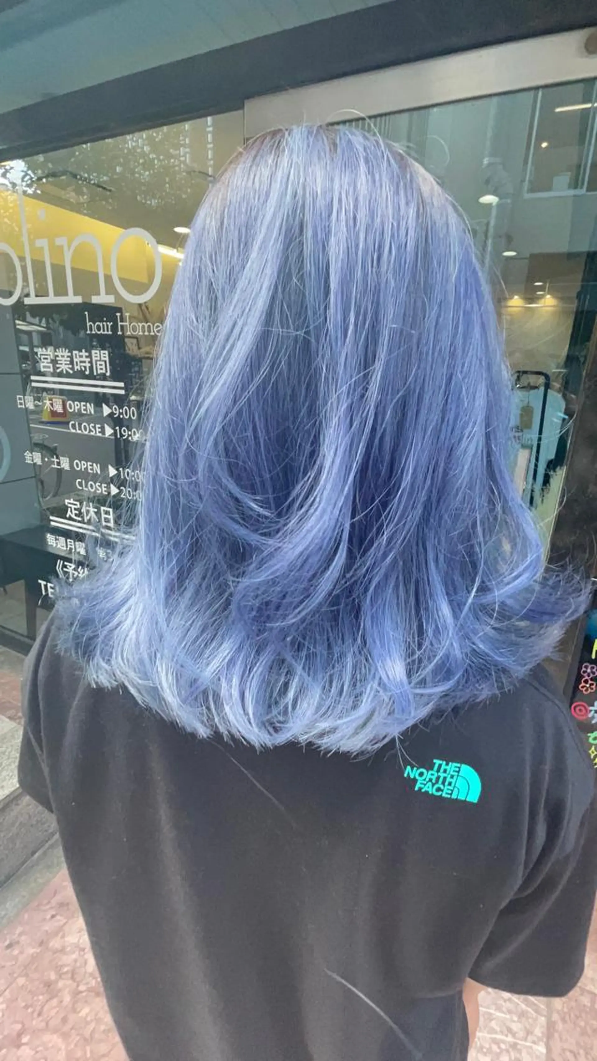 セミロング カラー ブルーカラー ヘアカラー olino 【オリノ】西田辺のヘアスタイル