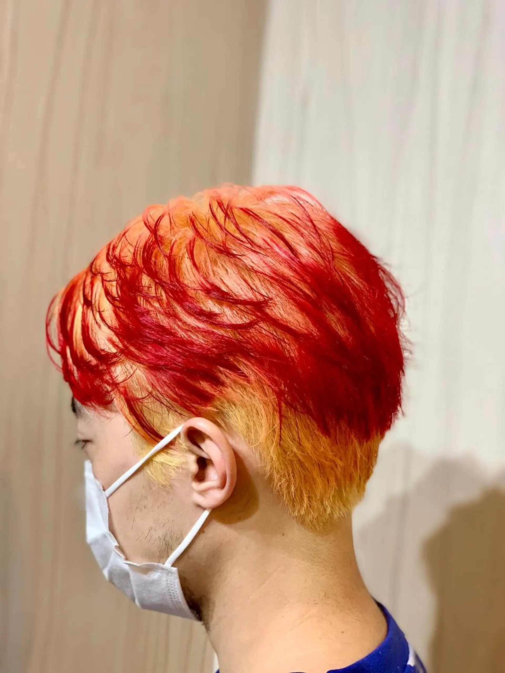 ショート カラー メンズ ⭐️柏木皇気ブリーチ ムラ修正/他店直しのヘアスタイル