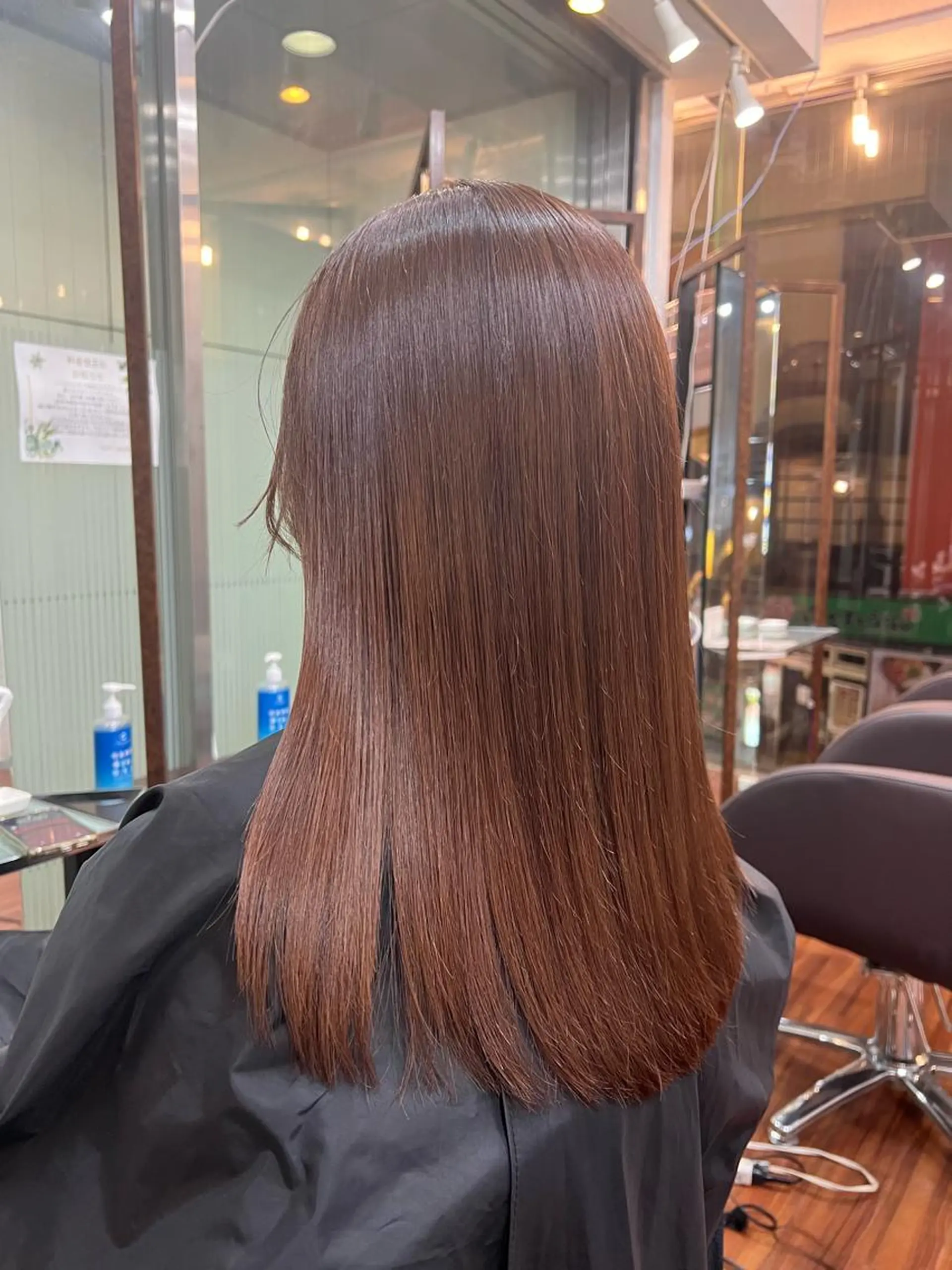 セミロング カラー ピンクカラー トリートメント 柔らかブラウン/顔周 りレイヤー♡ユウシのヘアスタイル