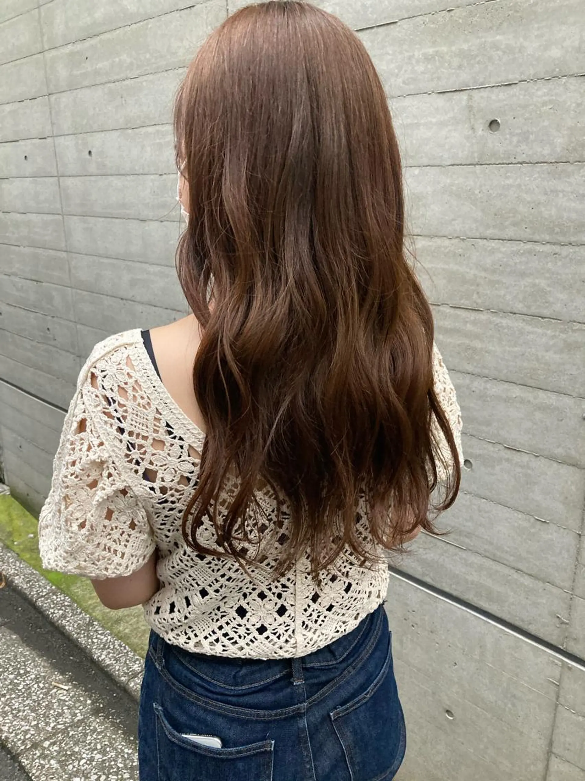 ロング ヘアカラー トリートメント ✨色持ちの良い艶 カラー✨蟹江真世のヘアスタイル