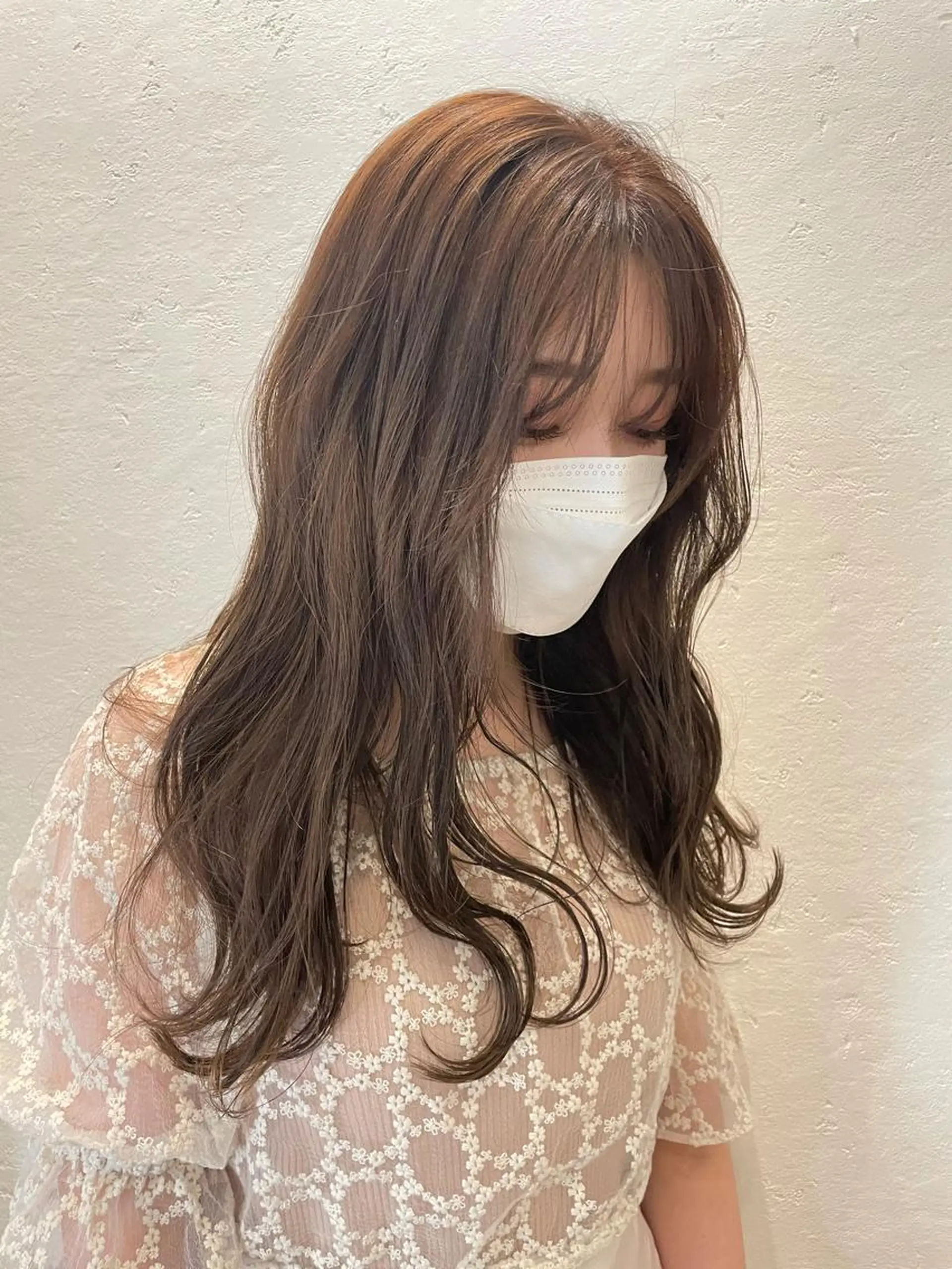 ロング lafith hair pur 梅田茶屋町店所属・ブリーチなしベージュ カラー佐藤華厘のヘアスタイル