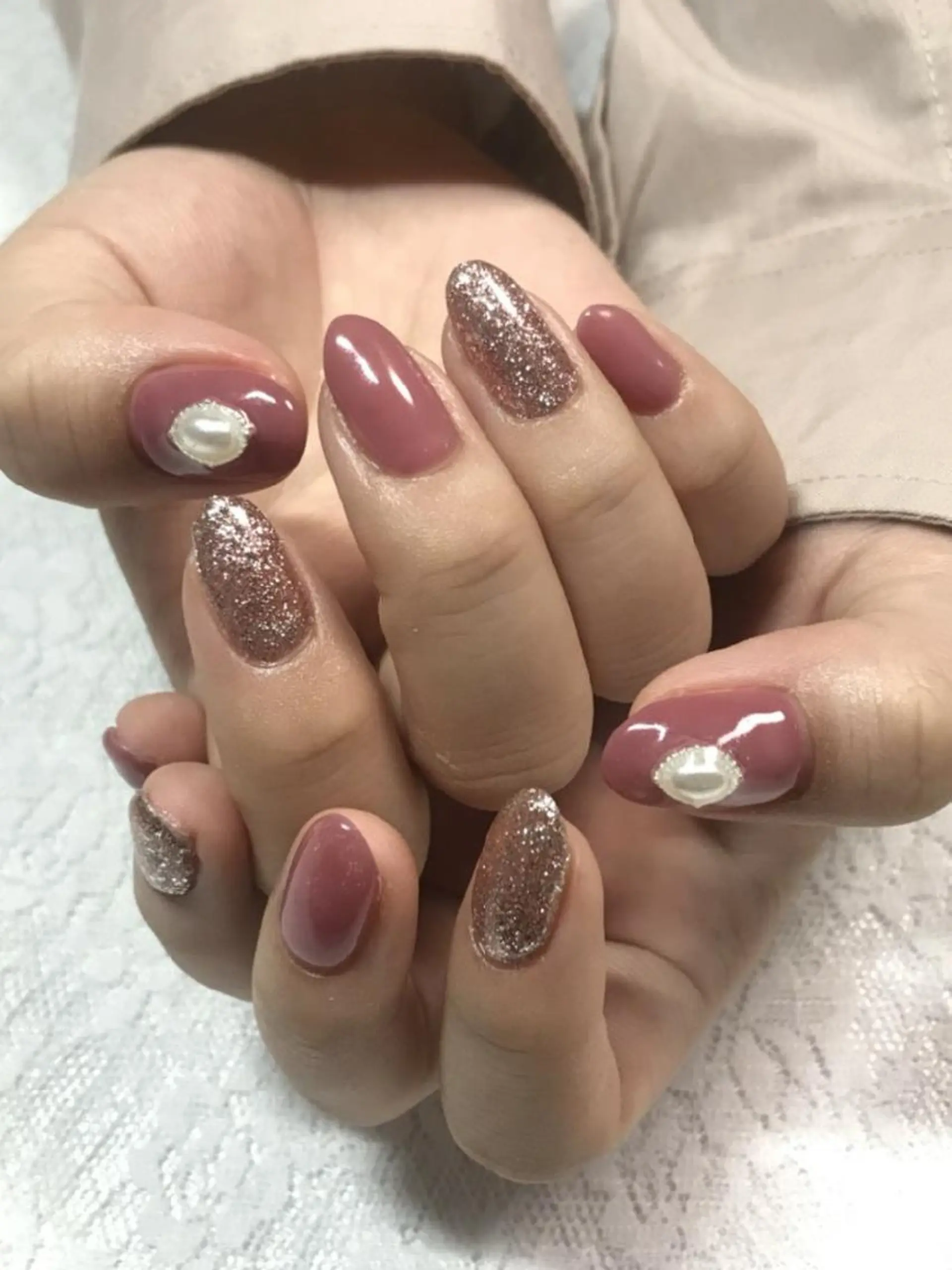 ネイル ラメ(グリッター) ピンク lyly.nail所属・lylynail YUUKAのネイルデザイン