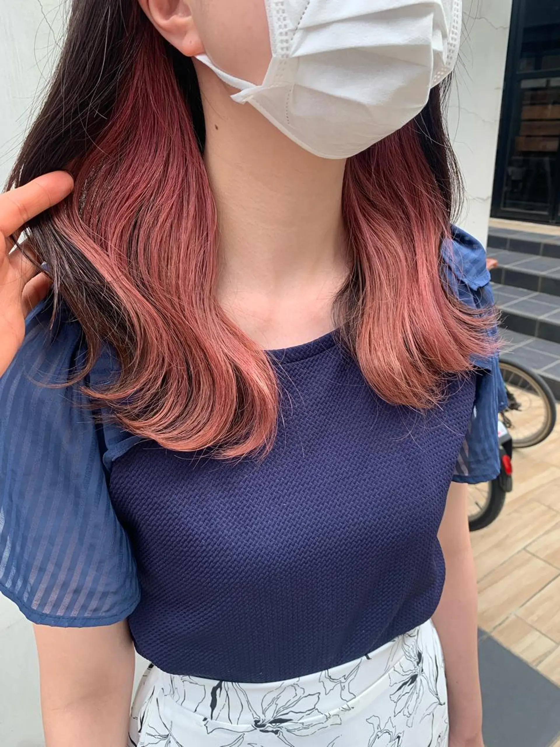 セミロング カラー ヘアアレンジ ブリーチ ヘアカラー トリートメント yuka .のヘアスタイル