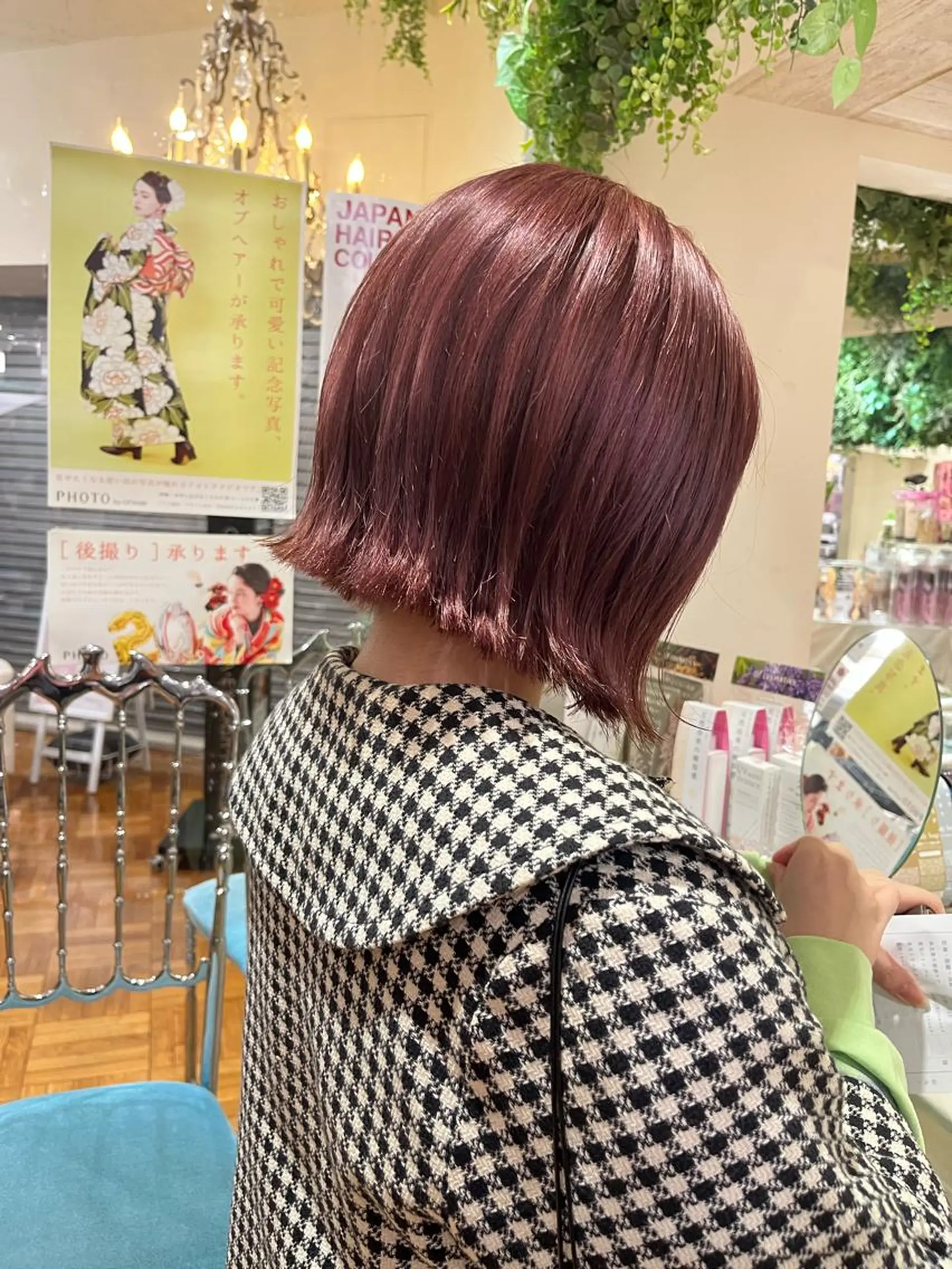 ショート カット ヘアカラー トリートメント ボブ顔周り 韓国遠藤小雪のヘアスタイル