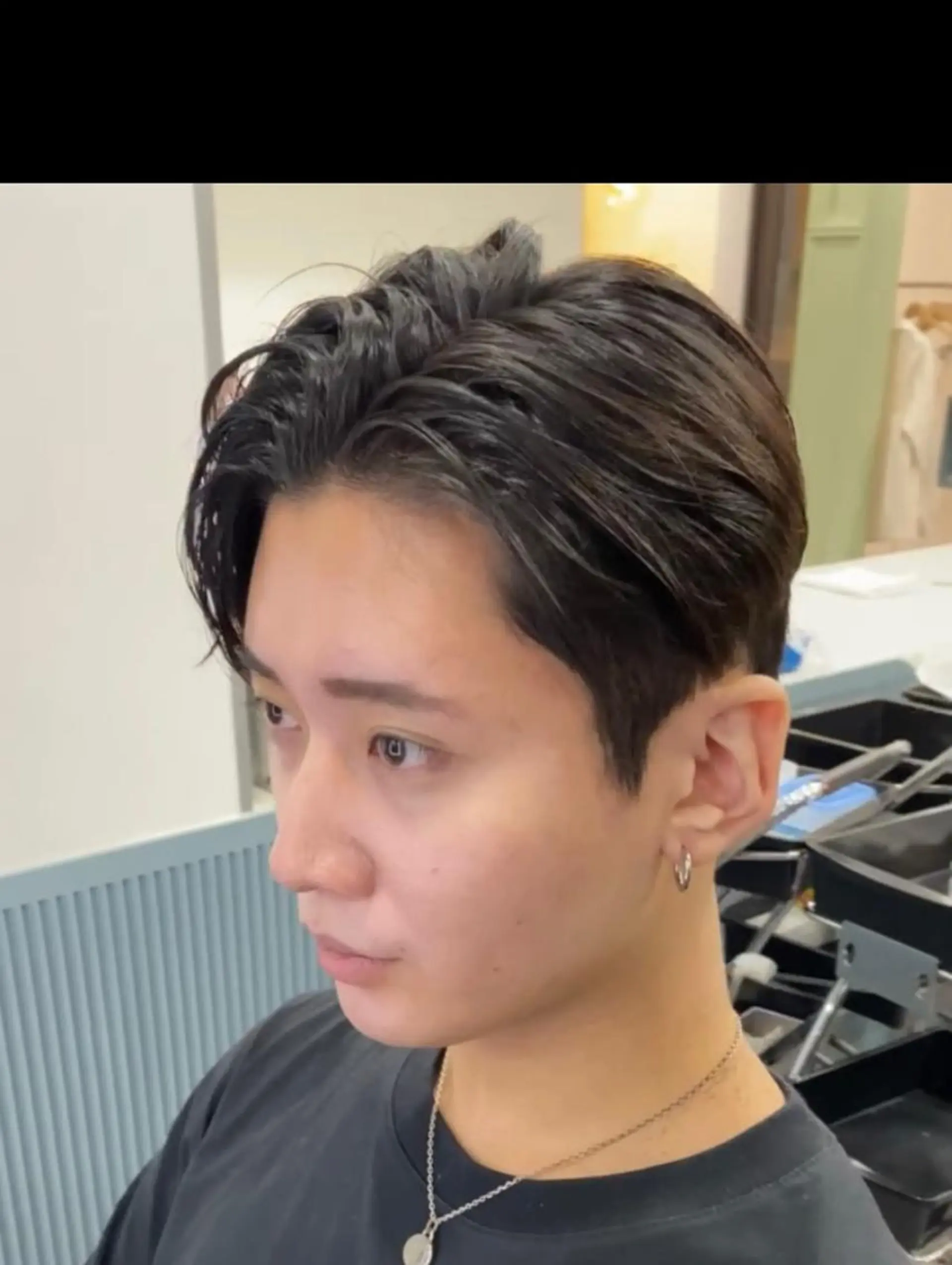 パーマ メンズ センターパート ダウンパーマ メンズパーマ カット パーマ ボブ/縮毛矯正/ レイヤー/塚田のヘアスタイル