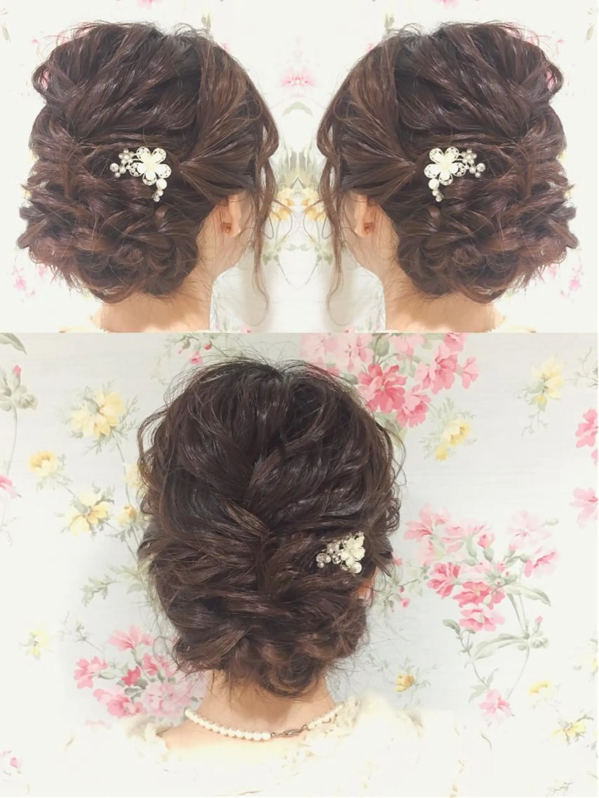 セミロング ヘアアレンジ ヘアセット SALON DE KIKUCHI 本店所属・菊池 栄里奈のヘアスタイル