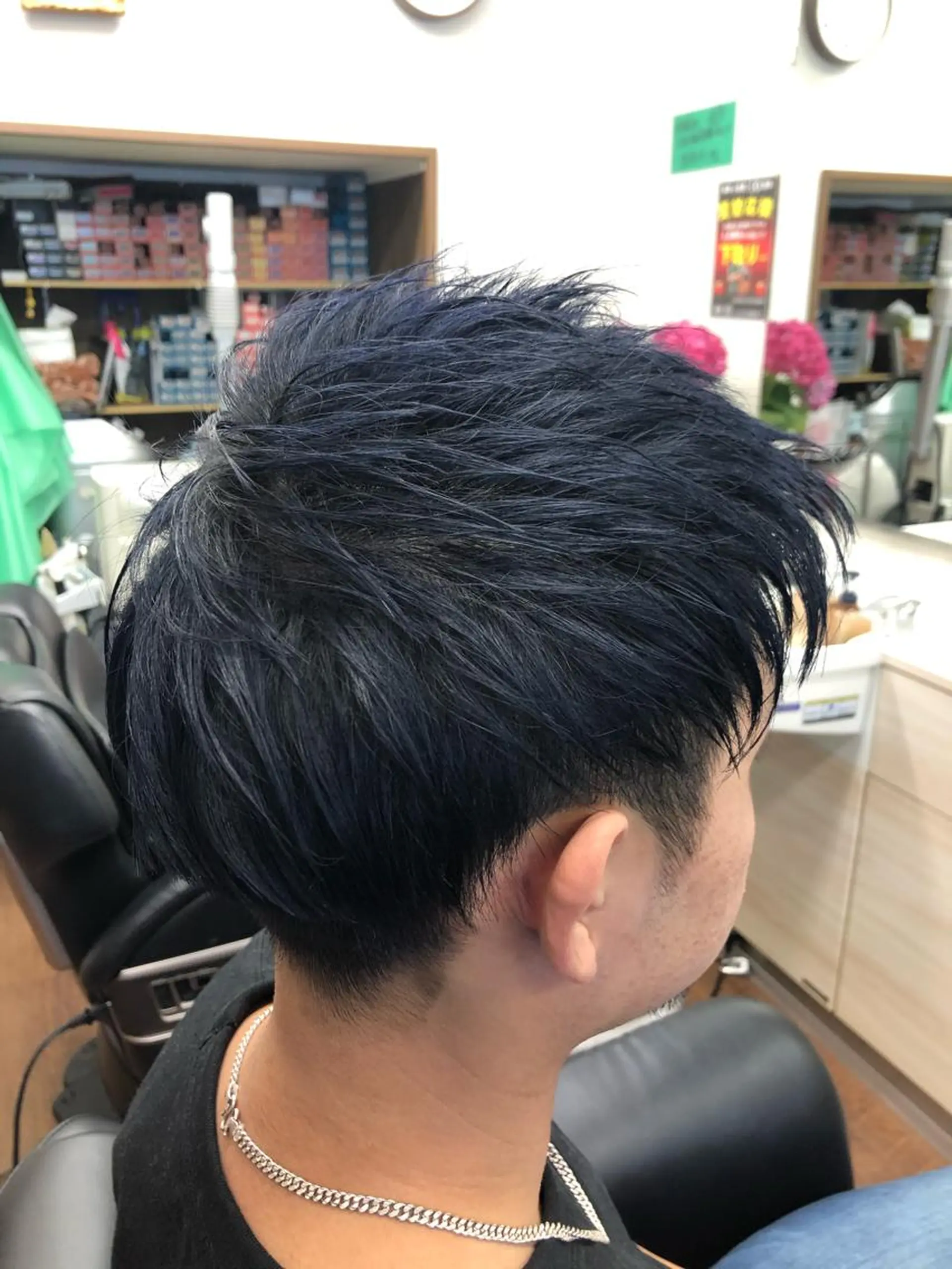 ショート カラー メンズ カット ヘアカラー 理容オクムラ所属・【メンズ専属スタイリ スト】奥村　篤史のヘアスタイル