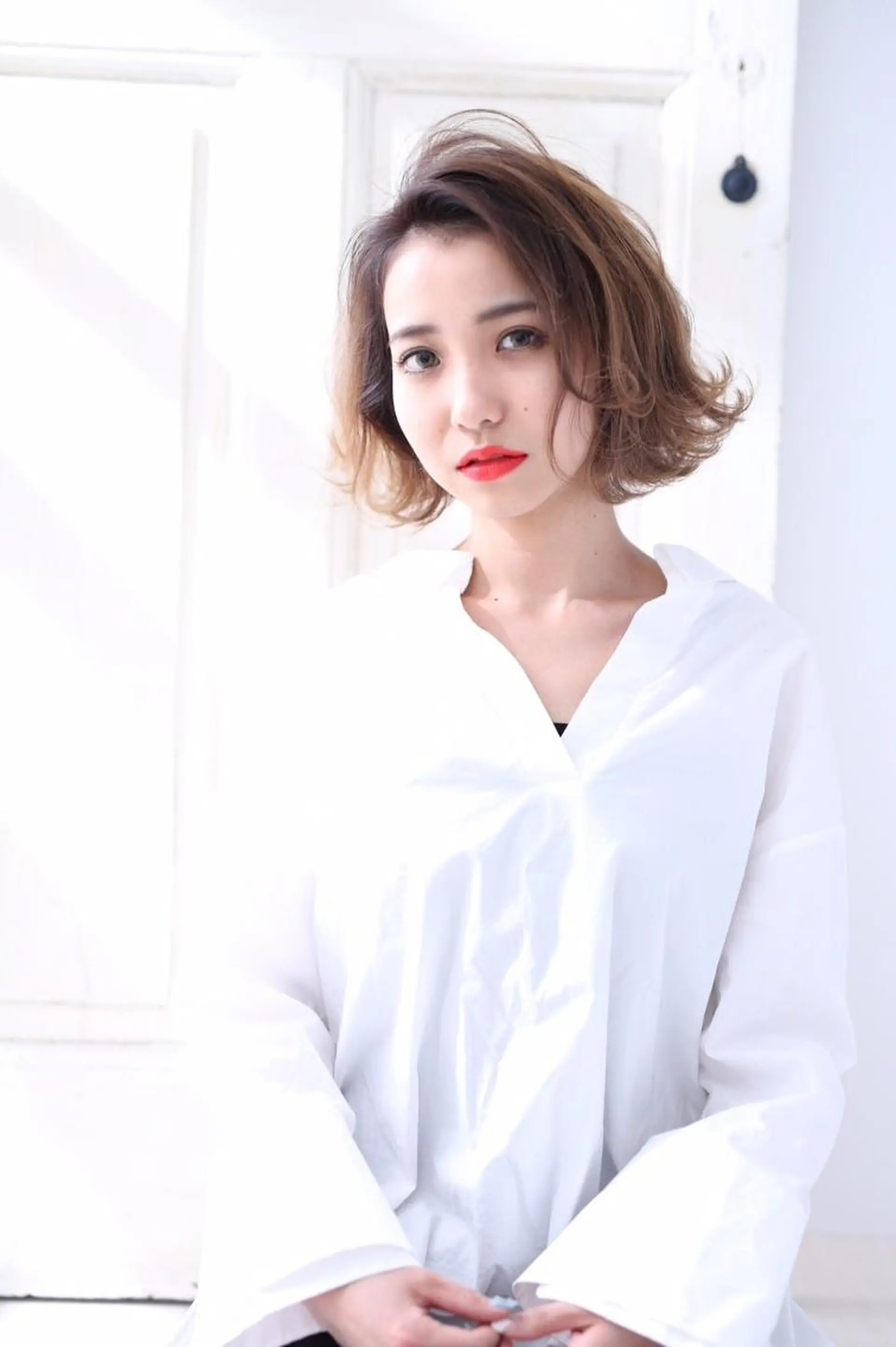 カラー レイヤーカット 早崎太生のヘアスタイル