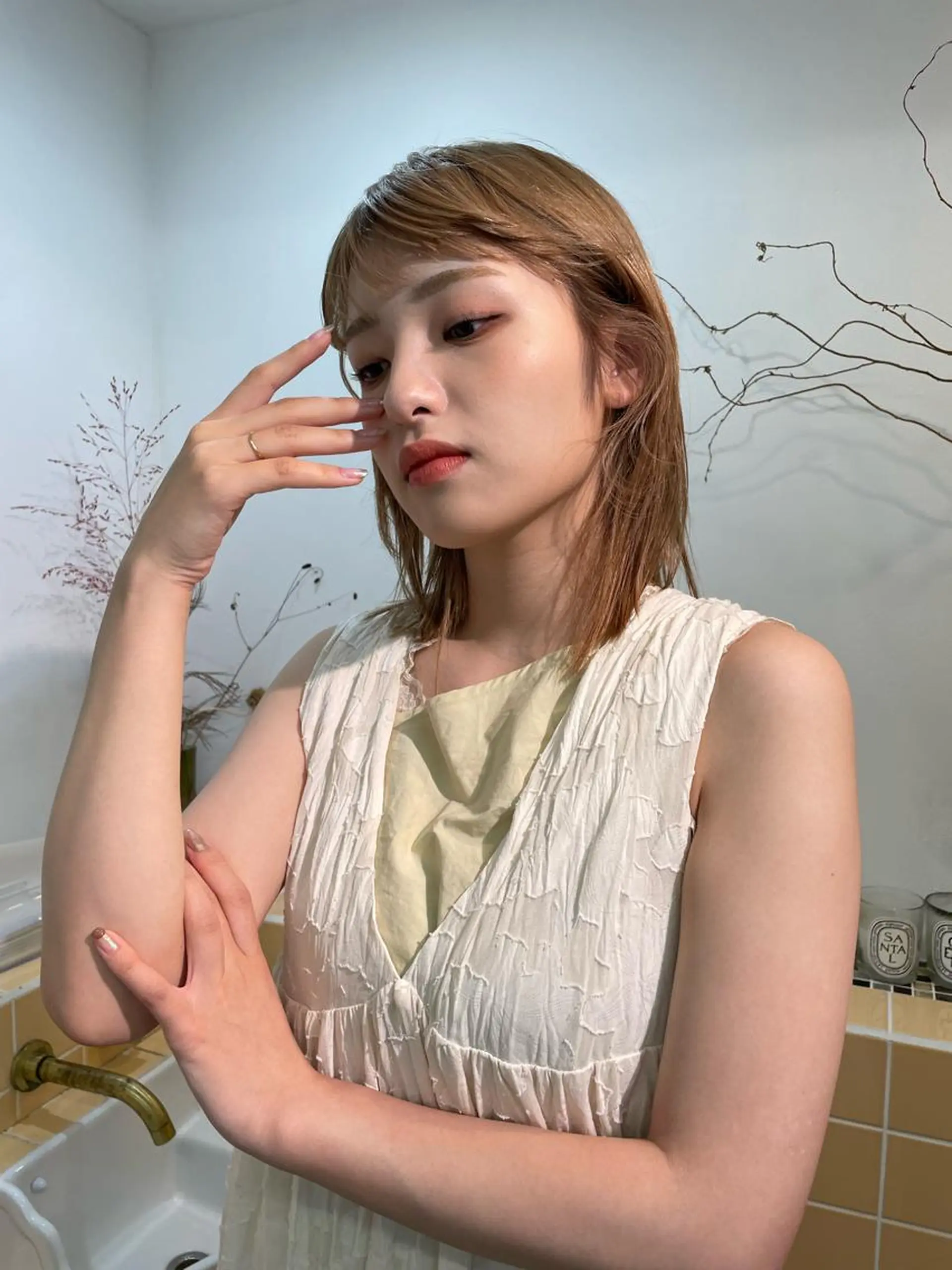 ミディアム ヘアカラー sakura🌸 レイヤー/韓国ヘアのヘアスタイル