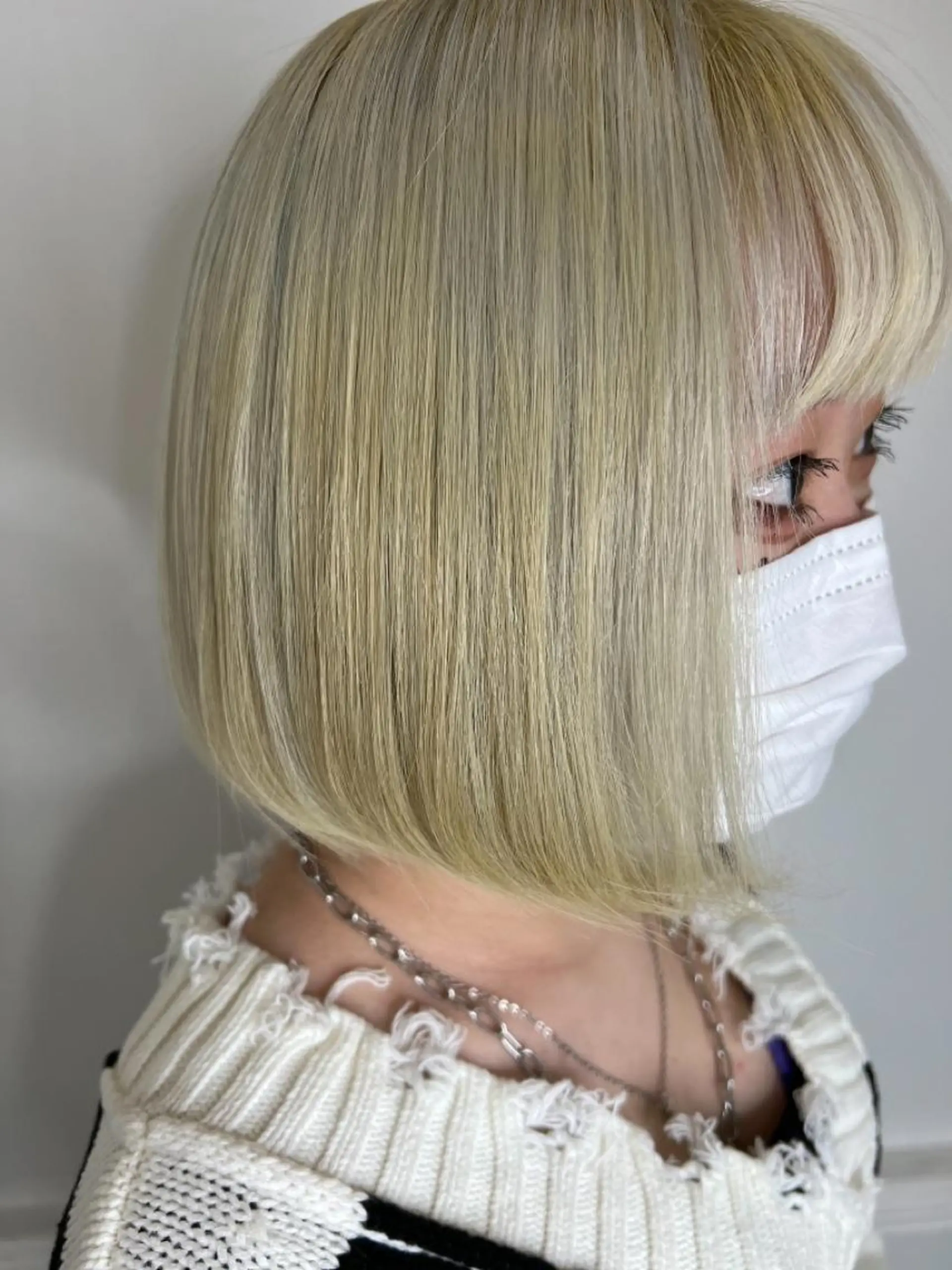 ミディアム カラー リルウヘアー 天王寺のヘアスタイル