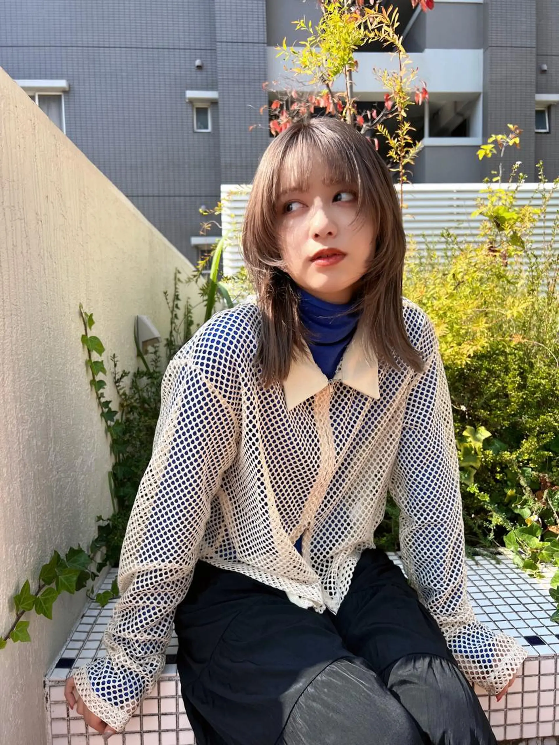 ミディアム カラー カット ヘアカラー MARU レイヤー/パーマのヘアスタイル