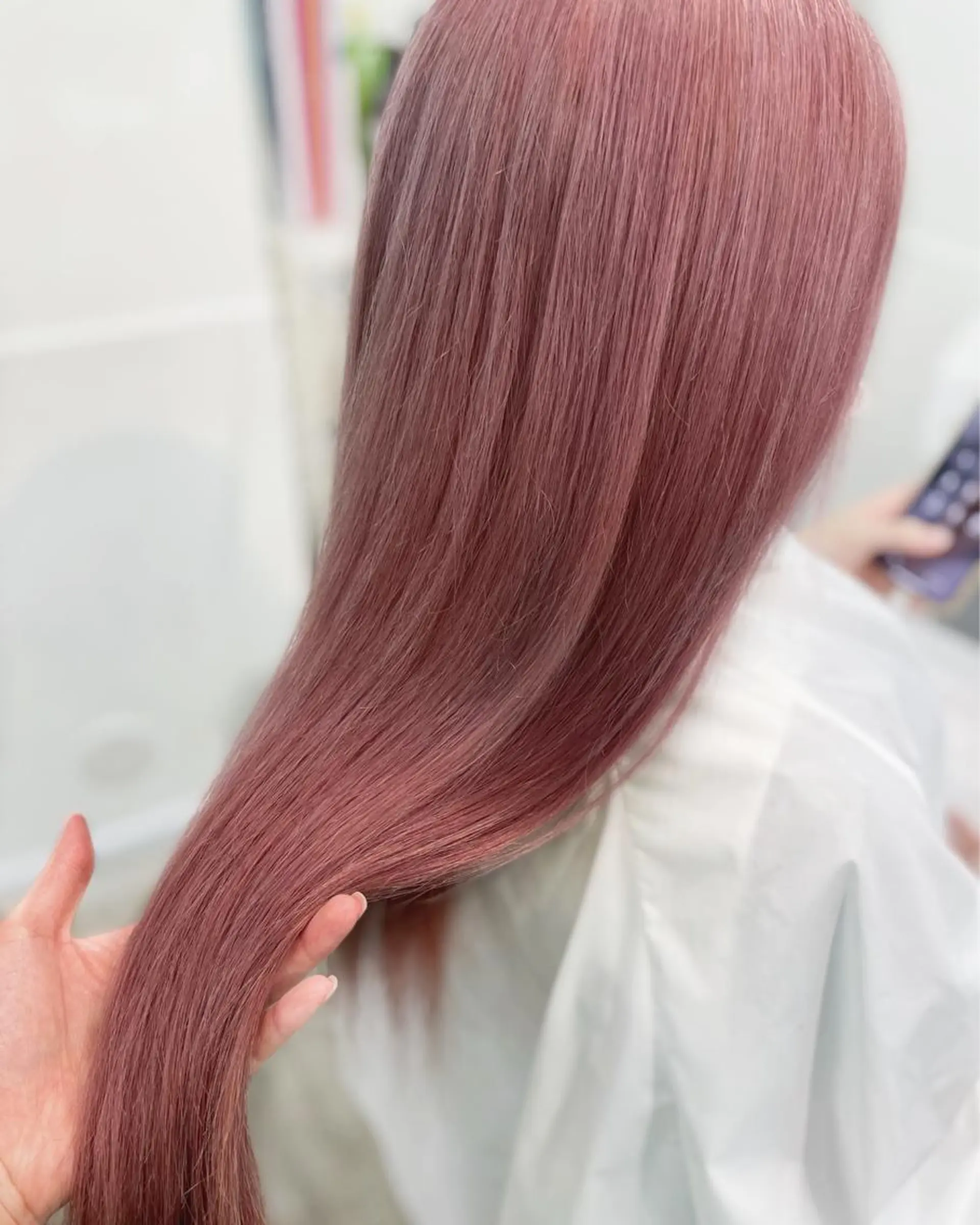 ロング ヘアカラー ヘアセット 韓国ヘア🤍髪質改善 🇰🇷AKANEのヘアスタイル