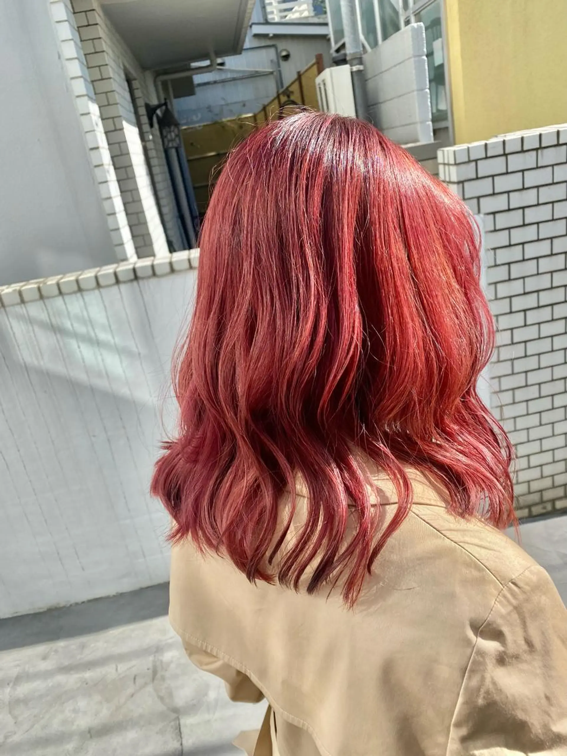 ミディアム カラー カシス ダブルカラー ピンクカラー レッドカラー カット ヘアカラー トリートメント ❄️中川 慎之介❄️のヘアスタイル