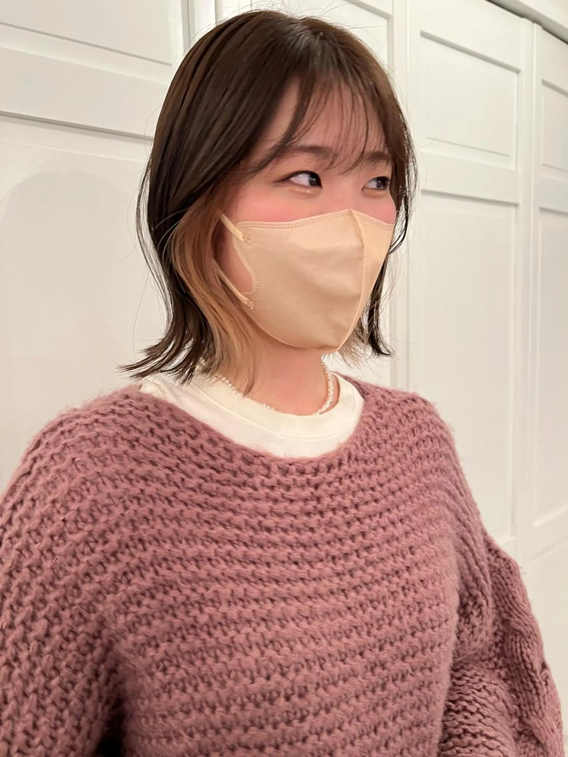 カラー ブリーチカラー🎀 韓国風/寺門美優のヘアスタイル