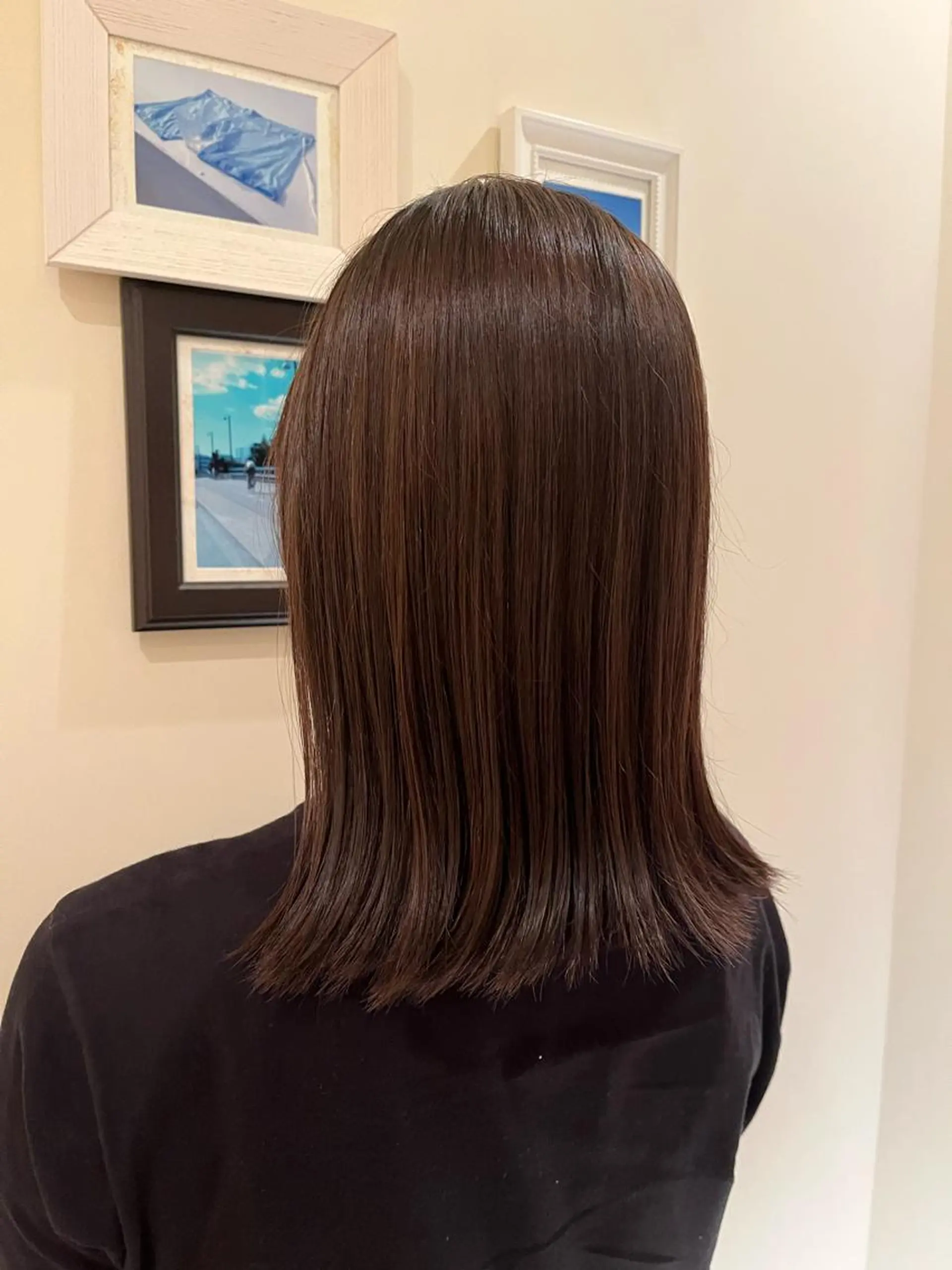 ミディアム 青山 莉奈のヘアスタイル