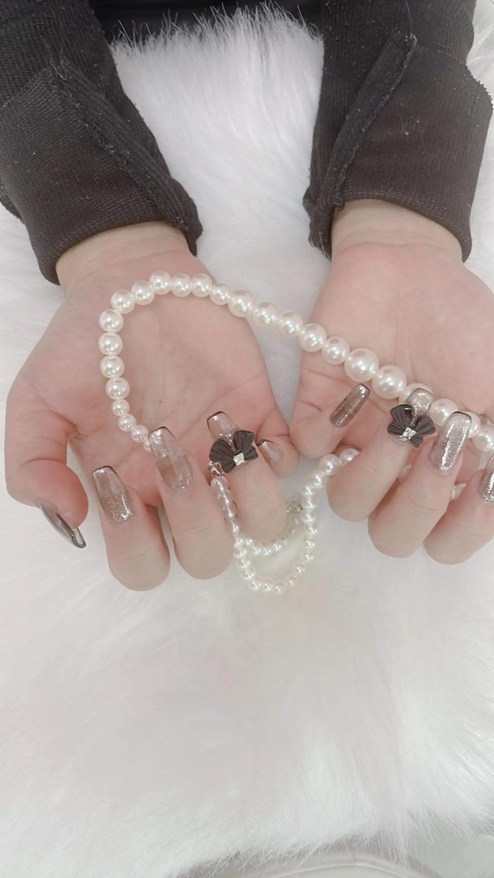 ネイル フレンチネイル ジェルネイル 韓国ネイル マグネットネイル 持ち込み Anh 高田馬場のネイルデザイン