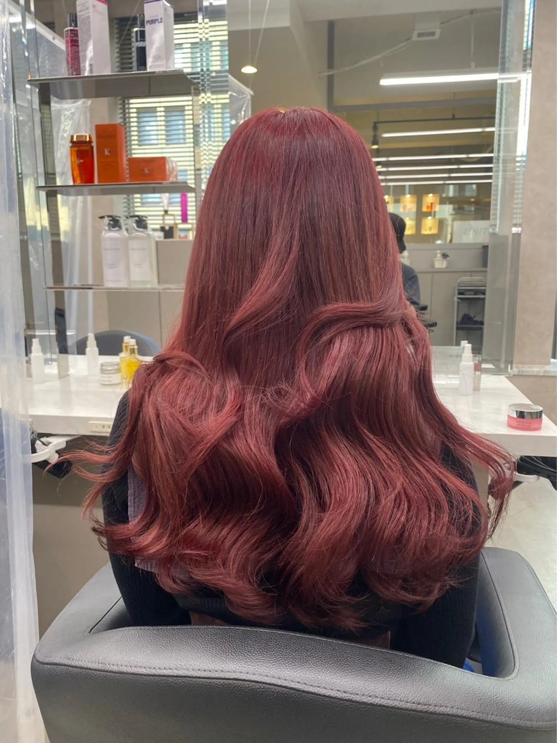 セミロング カラー ヘアカラー ♥️韓国ヘア レイヤー♥️ゆりのヘアスタイル