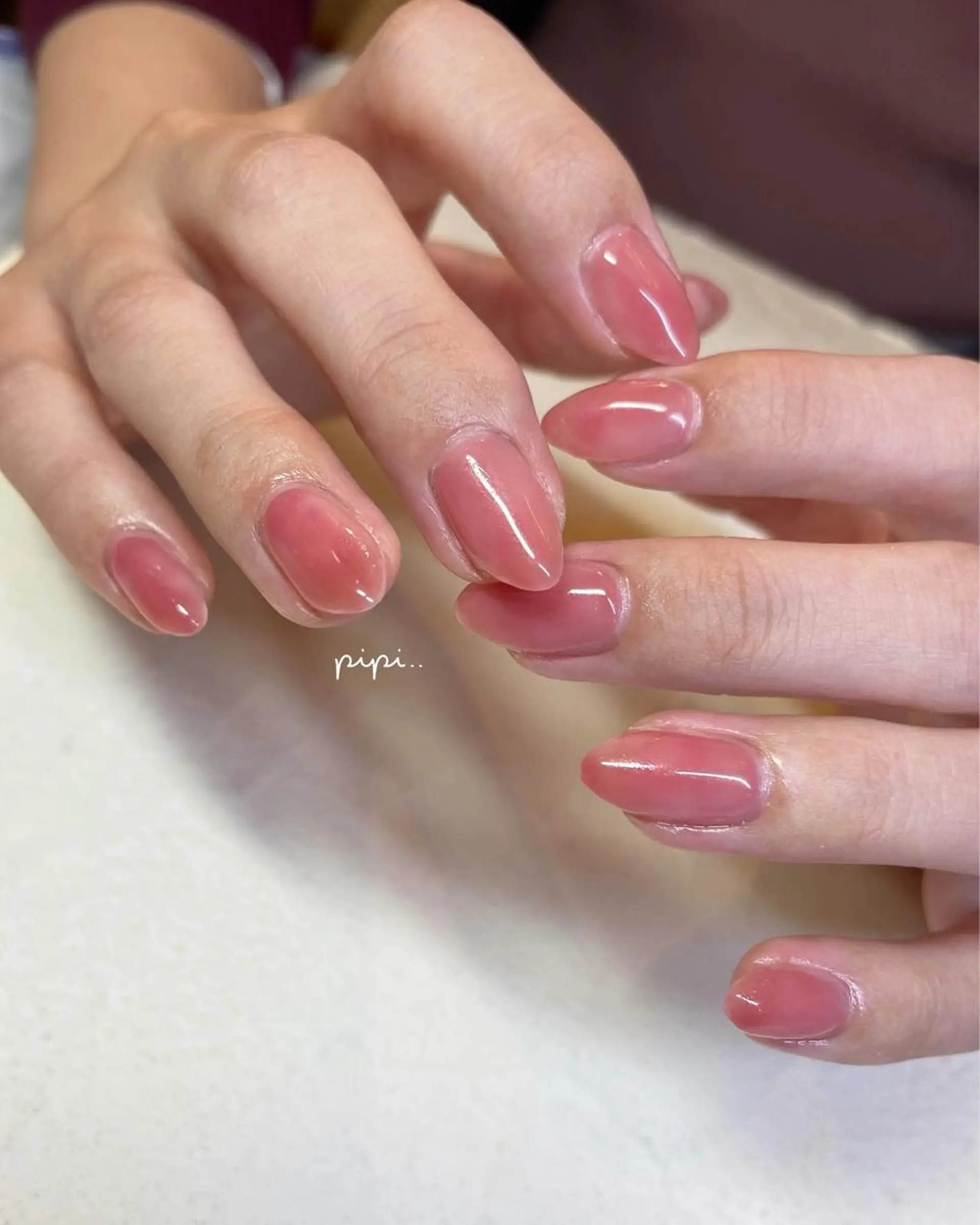 ミディアム ネイル ワンカラーネイル pipi..所属・pipi ..のネイルデザイン