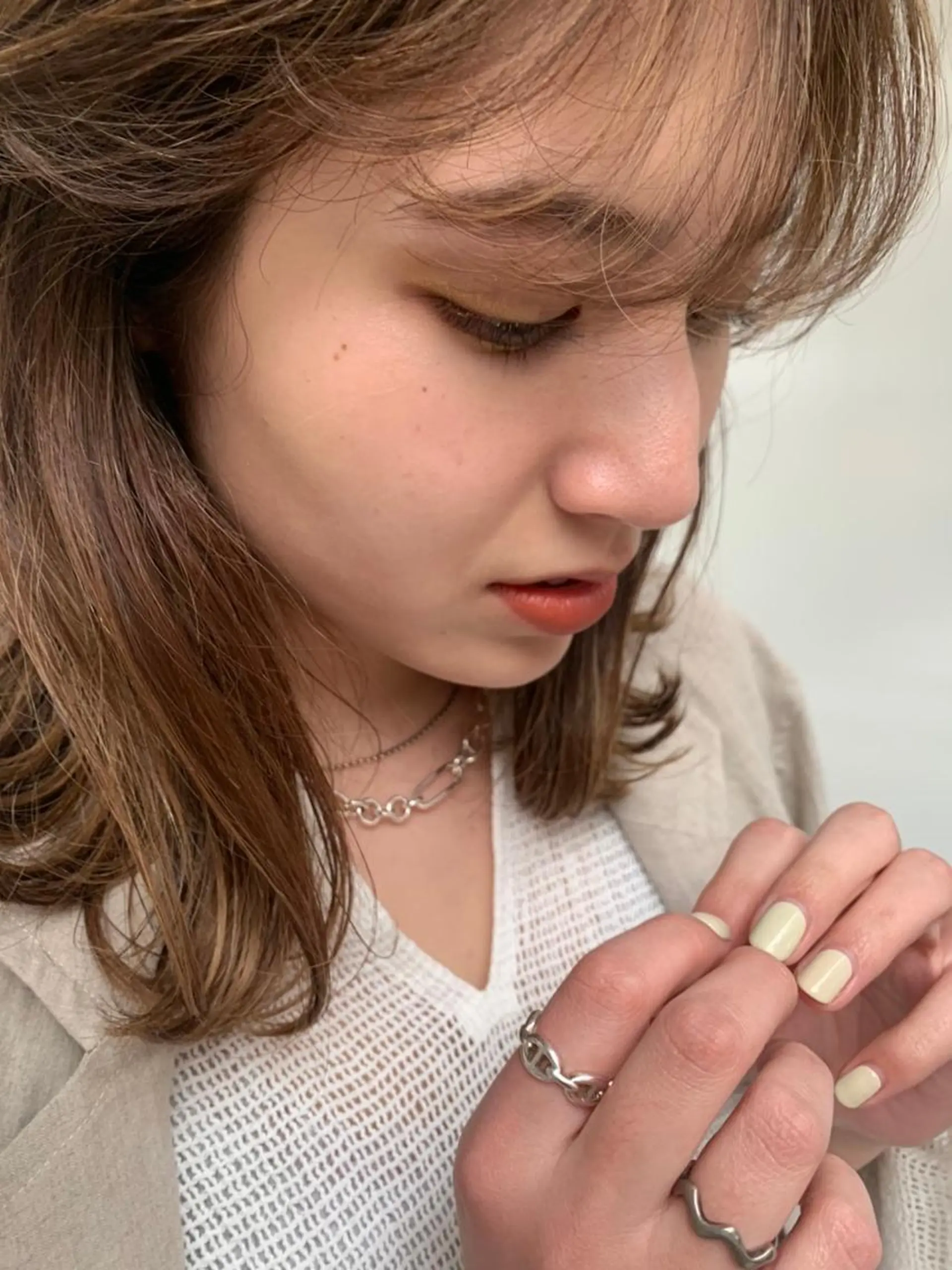 ミディアム パーマ カラー キッズ 子どものヘアアレンジ ミディアムパーマ ダブルカラー グラデーションカラー ハイライトカラー CEINE【セーヌ】 三軒茶屋のヘアスタイル