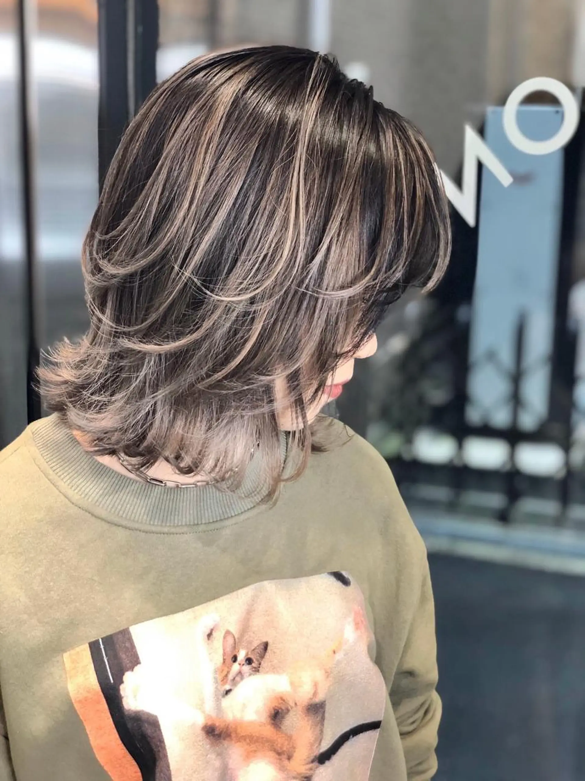 ミディアム カラー ブリーチ ケアブリーチ 透明感カラー イルミナカラー トリートメント 梅田茶屋町 Yutaのヘアスタイル