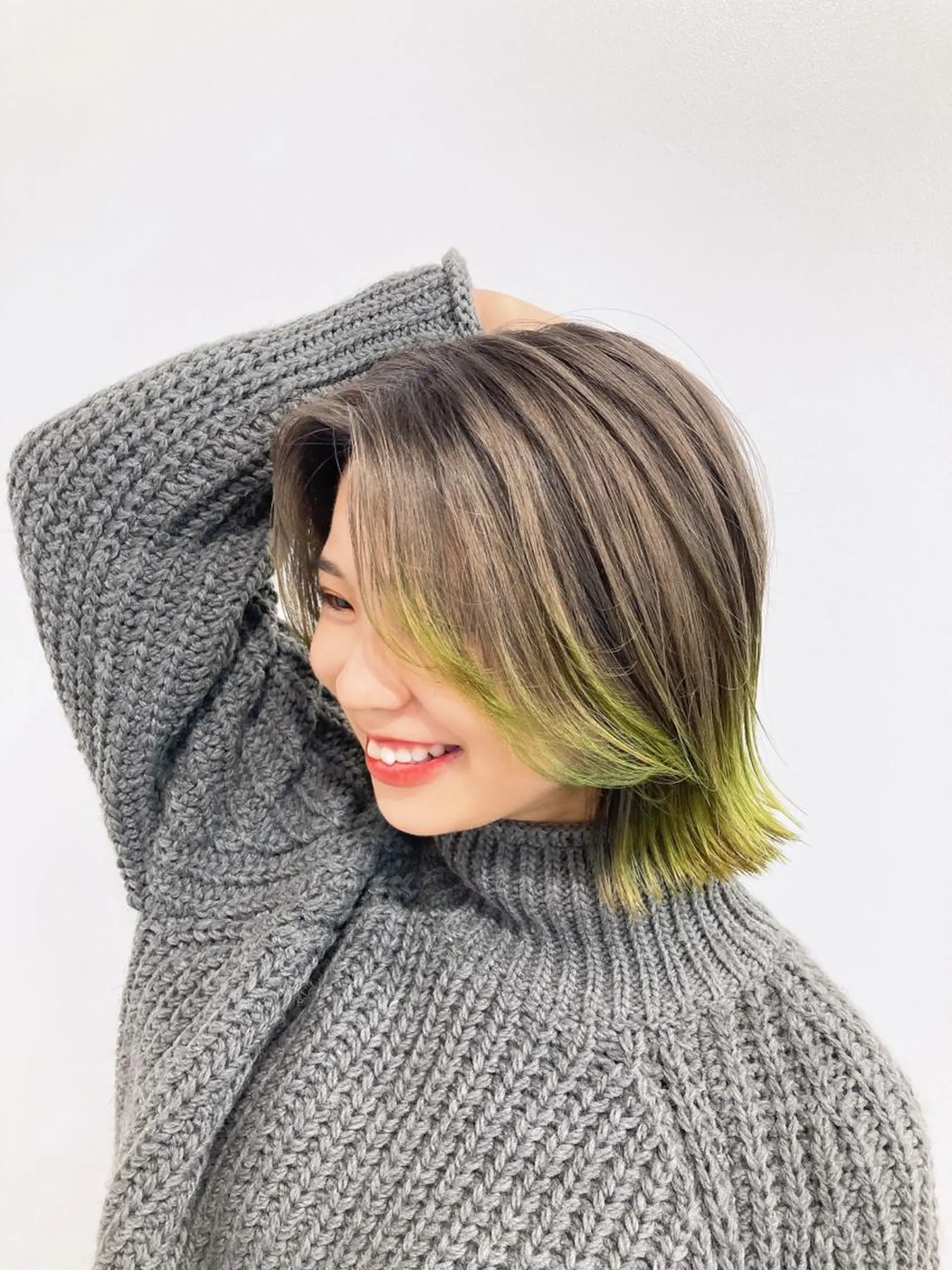 ミディアム カット ヘアカラー トリートメント MiRI💜地毛級 エクステ✖似合わせ技のヘアスタイル