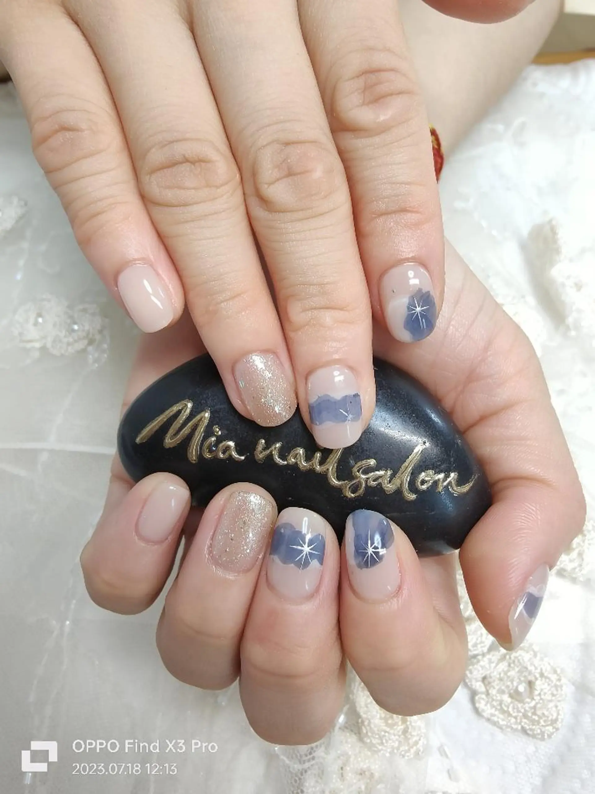 ショート ネイル ハンドネイル Mia 自宅ネイルサロンのネイルデザイン