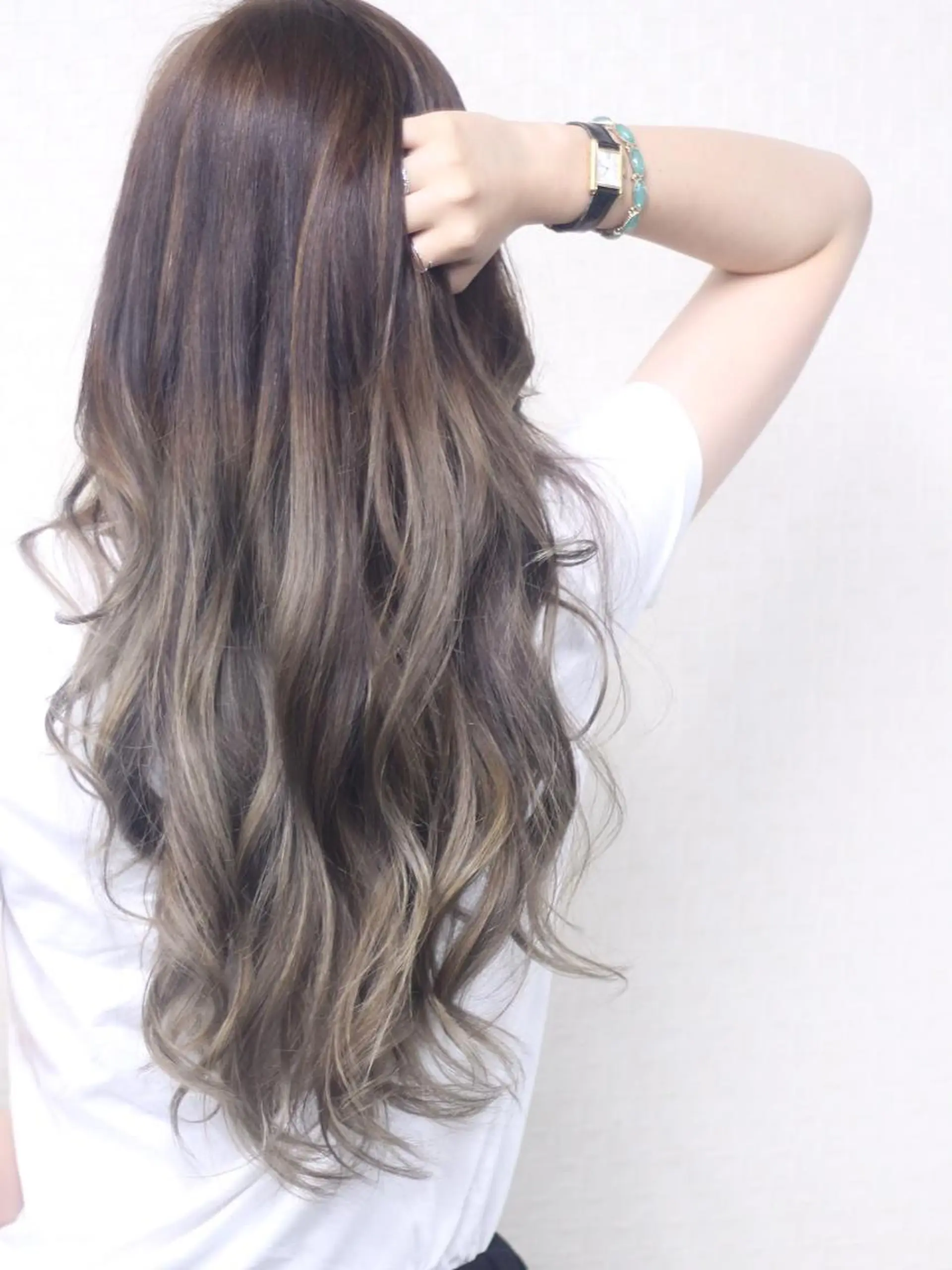 セミロング カラー チビ編み込みエクステ シールEXどぅ〜すのヘアスタイル