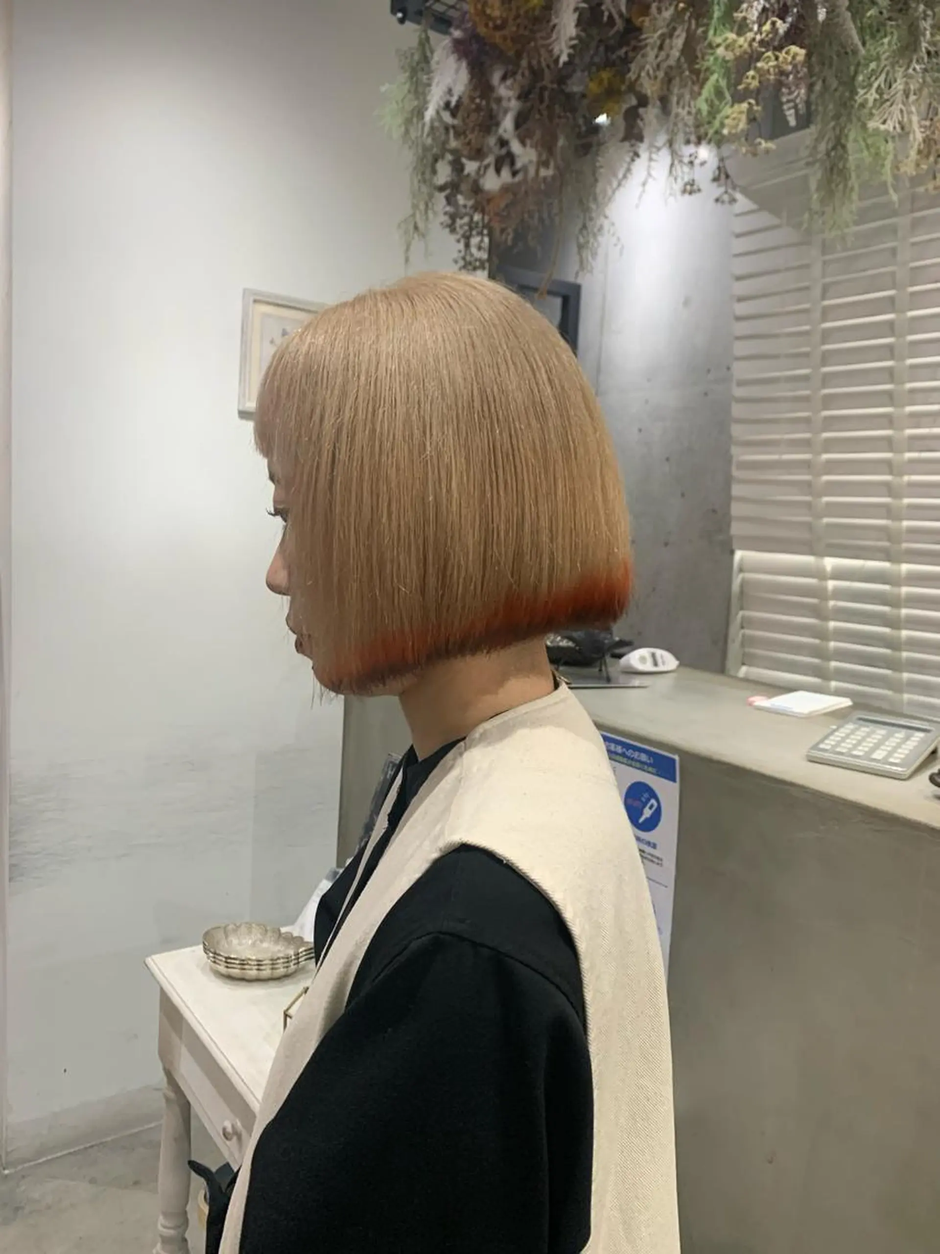 ミディアム カラー ヘアアレンジ ヘアカラー kei/透明感カラー /ベージュ/髪質改善のヘアスタイル