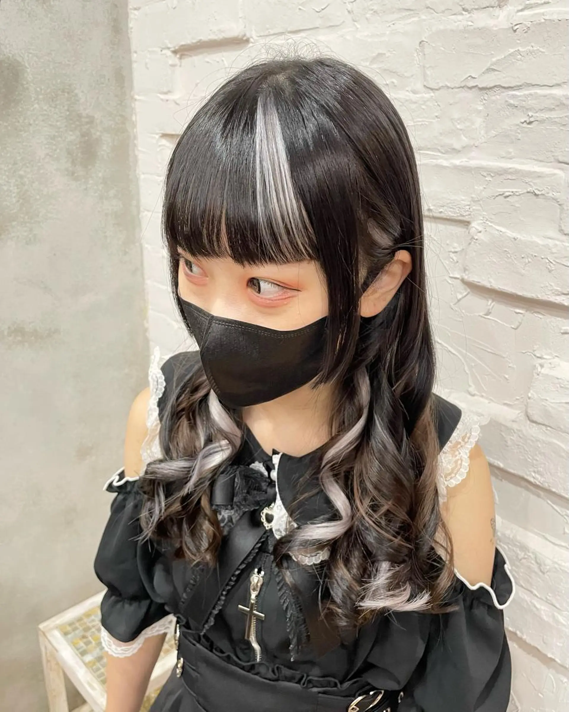 セミロング ヘアアレンジ エクステ 【ピンク/韓国ヘア/ ヘアセット】亜海のヘアスタイル