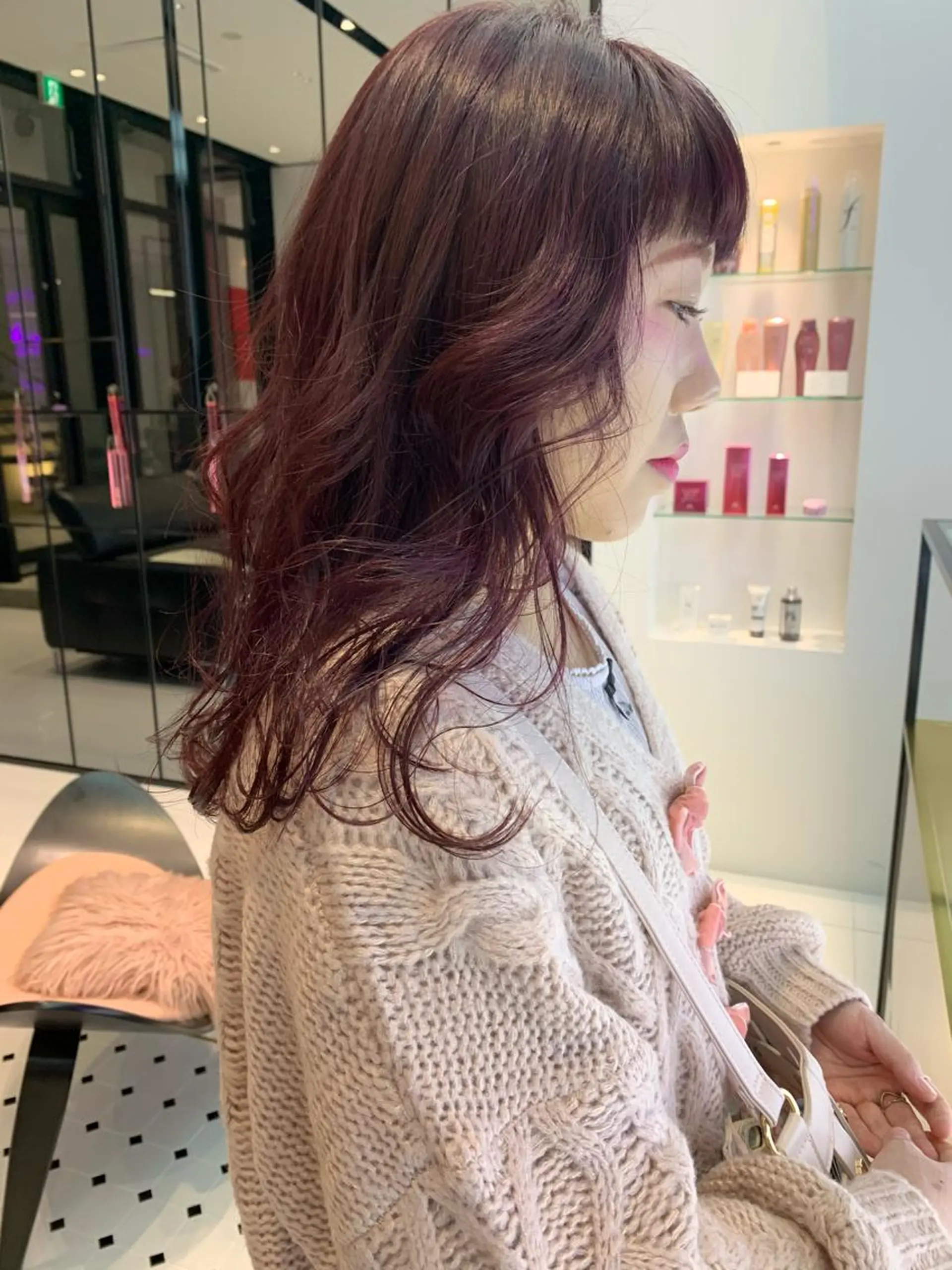 ミディアム カラー パープルカラー ハッシュカット/ハイ トーン/MANAMIのヘアスタイル