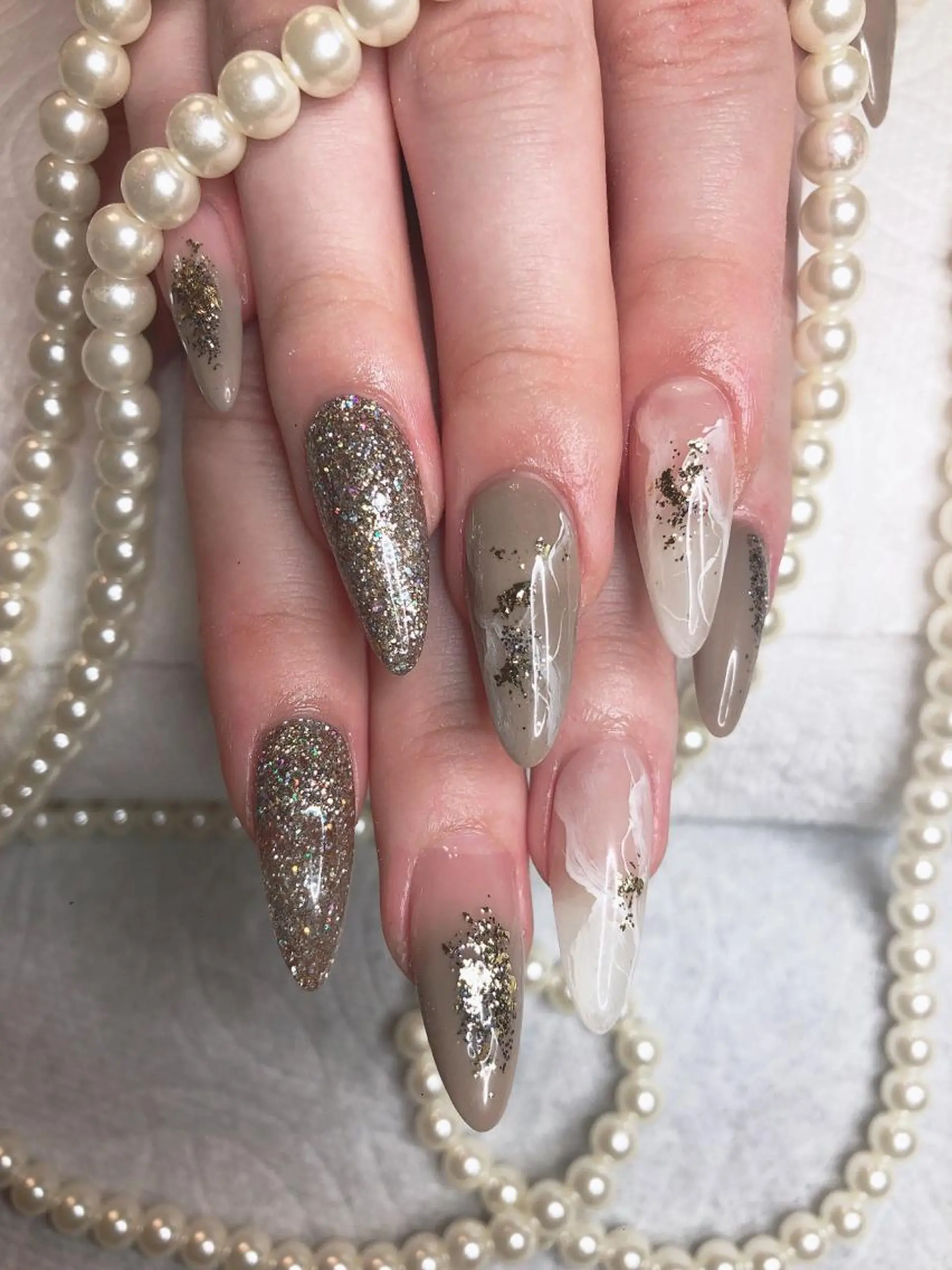 ロング ネイル ハンドネイル 長さ出し専門 nynaのネイルデザイン