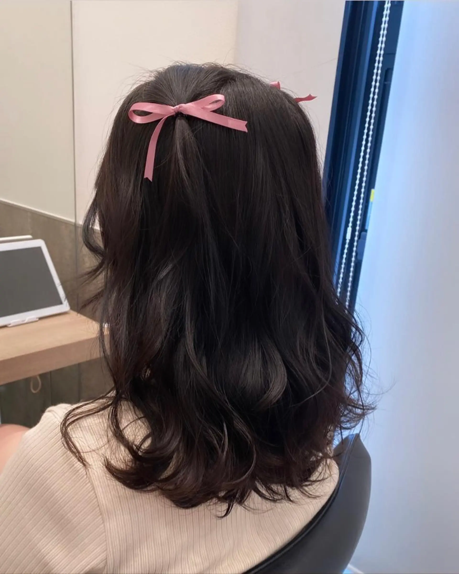 セミロング ヘアアレンジ 💗ガーリーヘア🎀 saki💗のヘアスタイル
