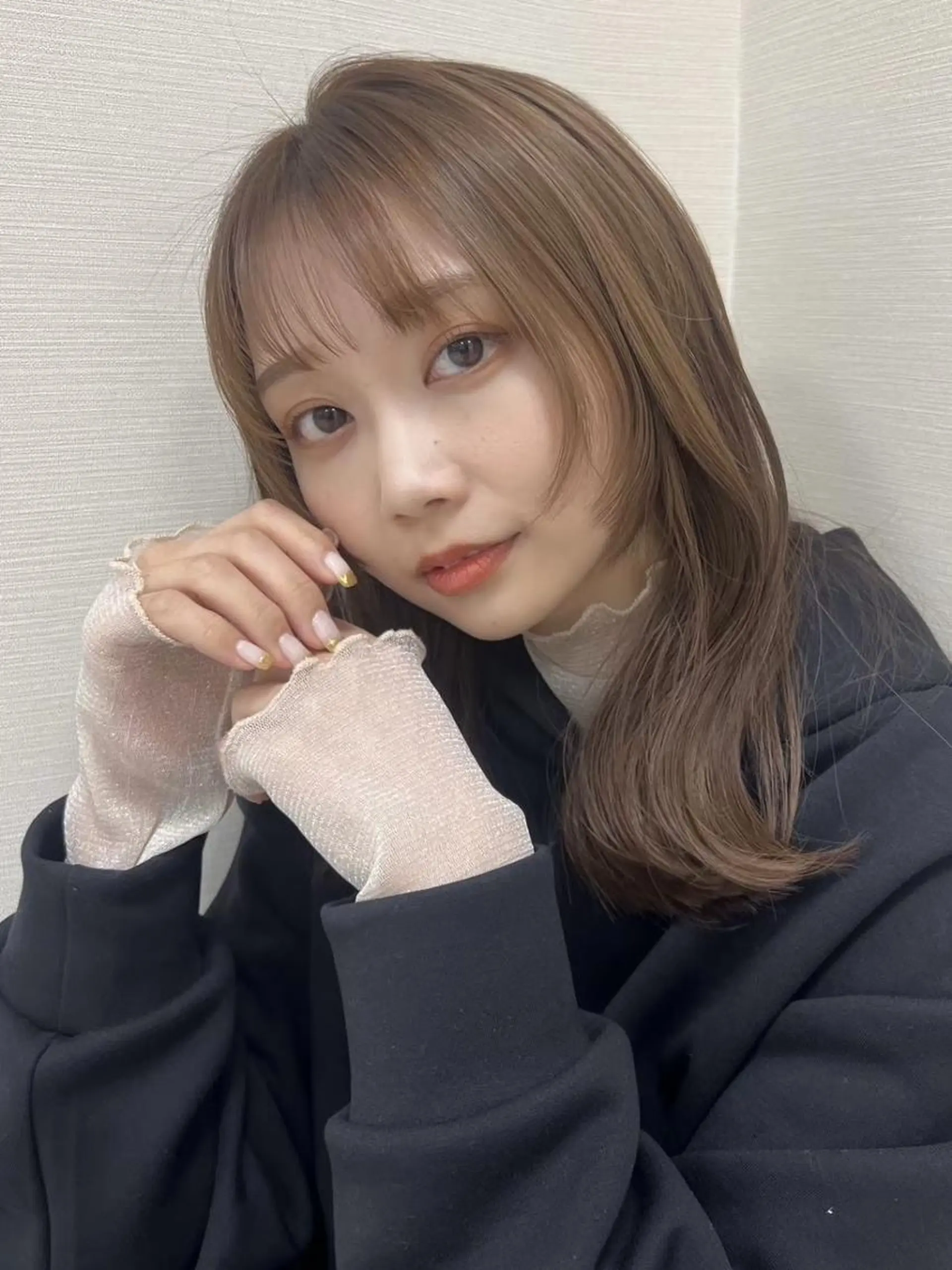 カラー ロング 韓国風赤み消し🌱 透明感カラー🌱上野のヘアスタイル