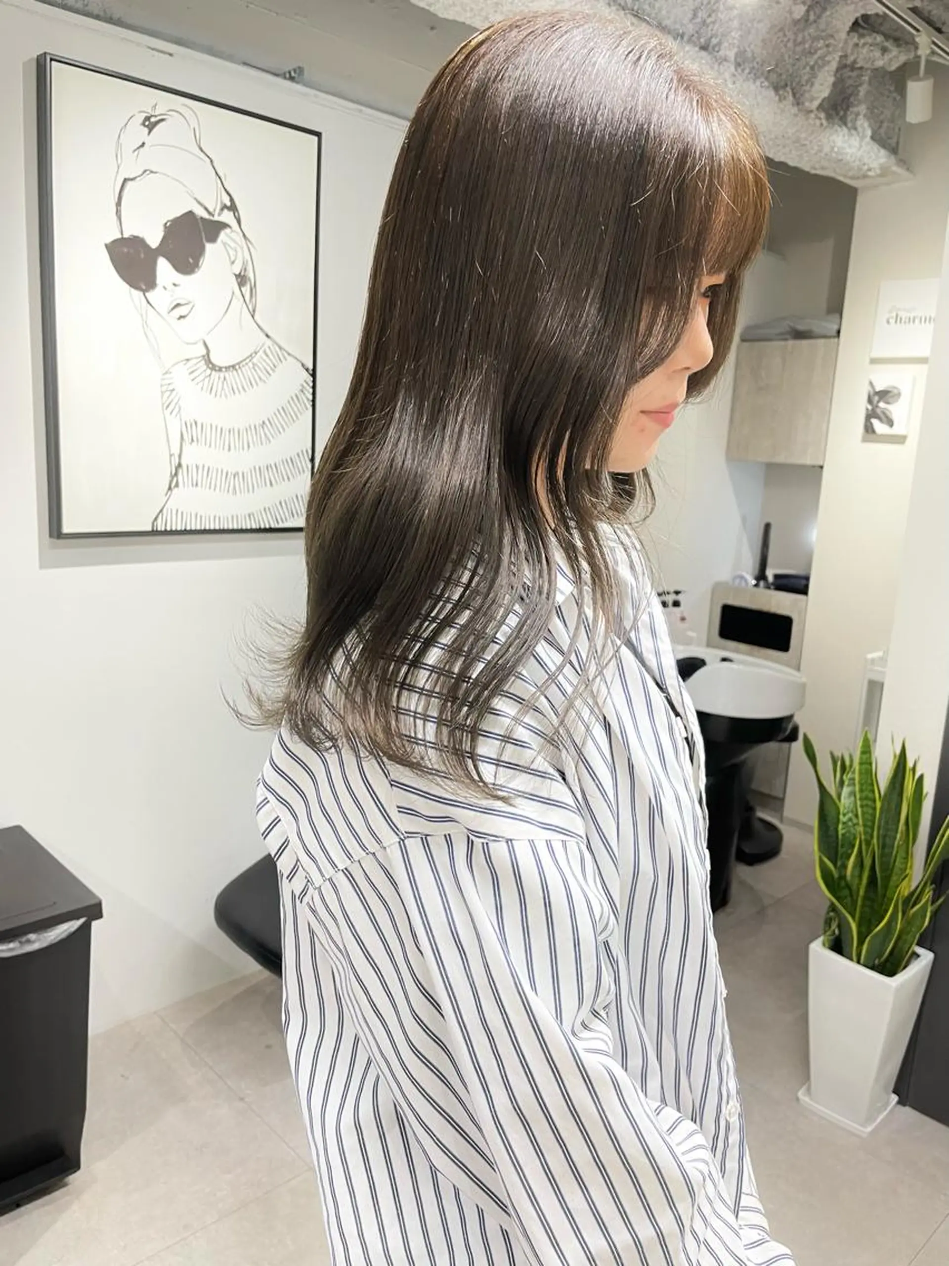 セミロング カット ヘアカラー 🌸インナーカラー 🌸藤井春華のヘアスタイル