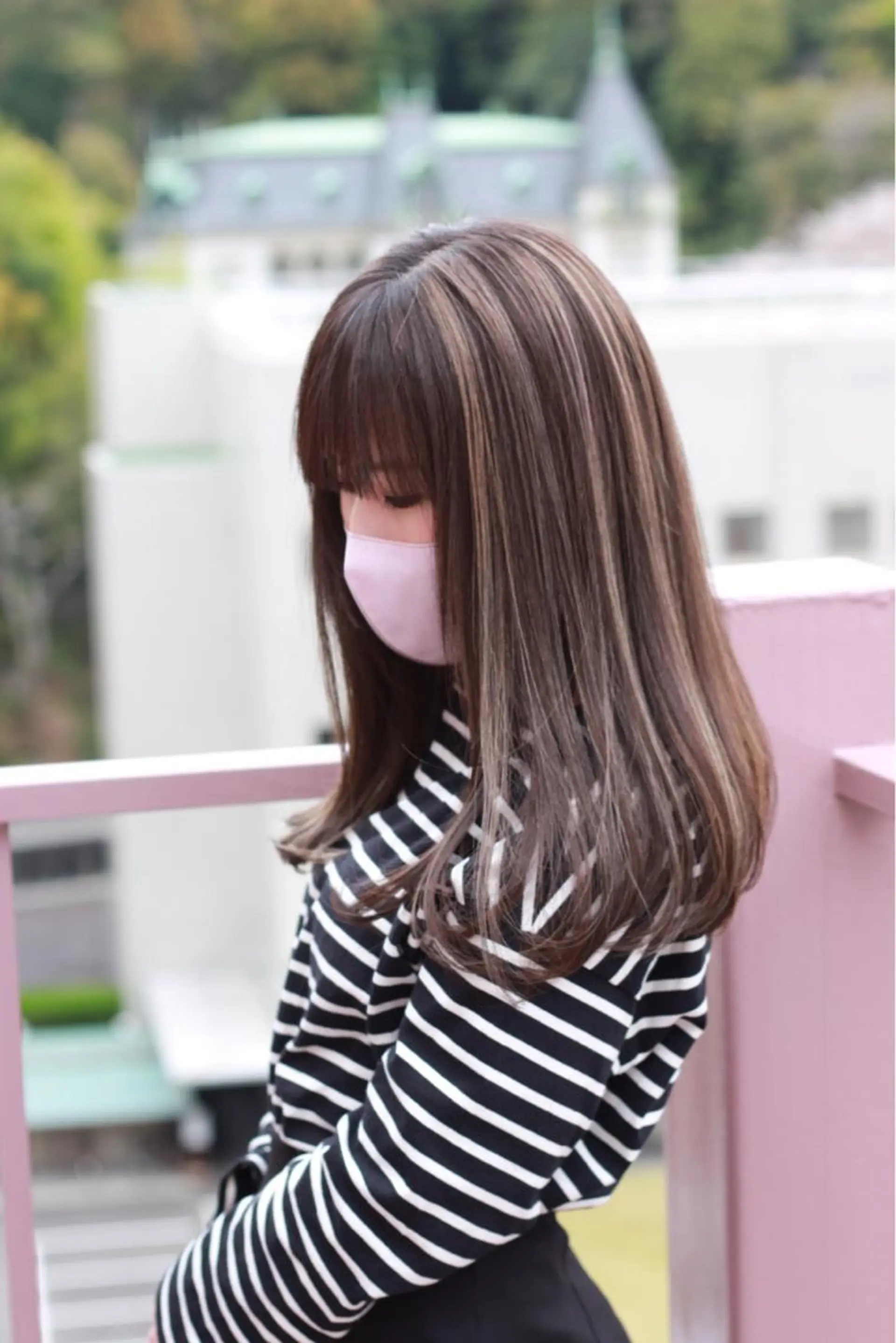 セミロング カラー ハイライトカラー ハイライト ヘアカラー Viage （ビアージュ）のヘアスタイル