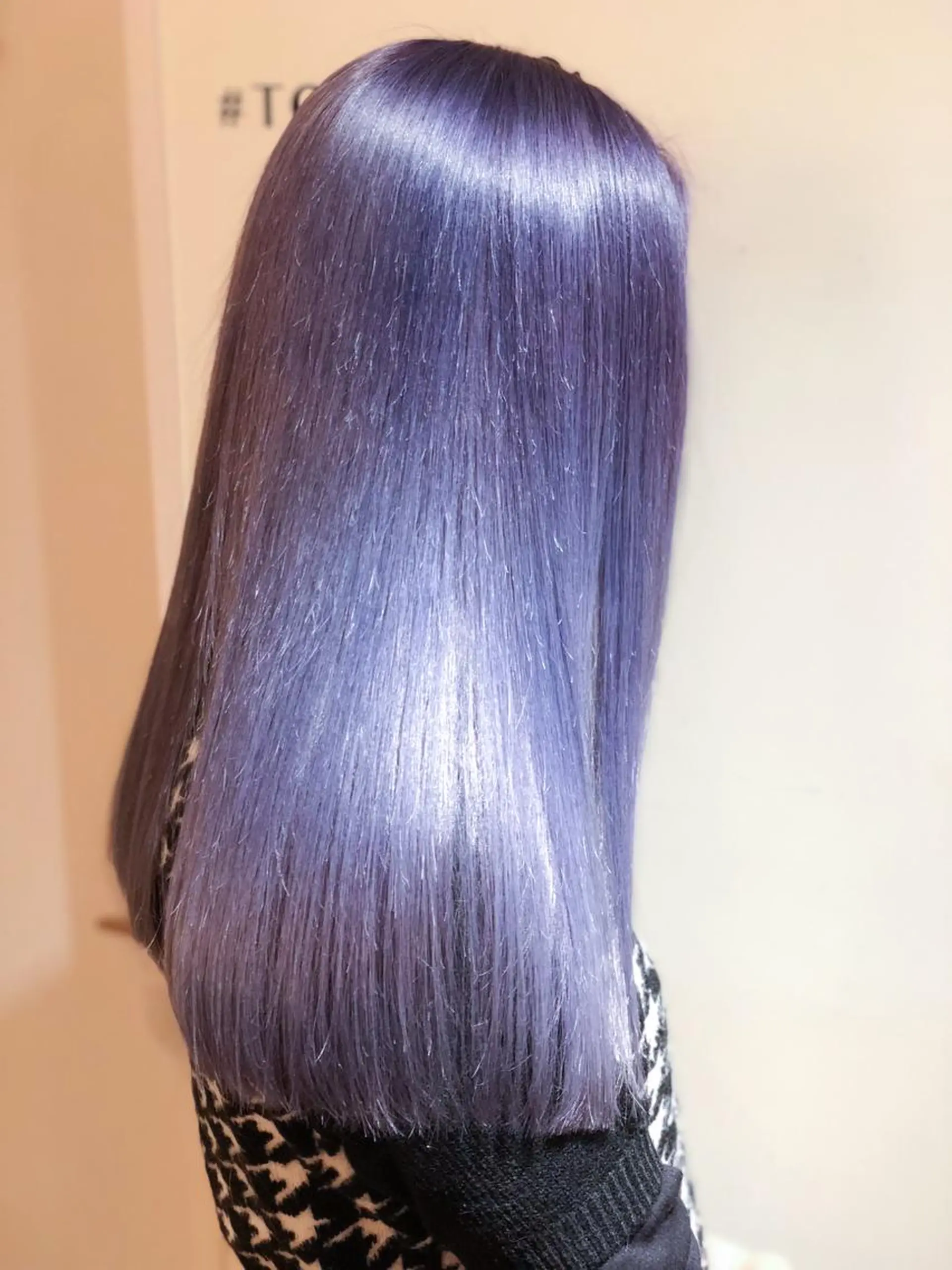 セミロング カラー グラデーションカラー パープルカラー LA KING GINZA TOKYO所属・🧡ショートの達人 🧡SHOのヘアスタイル