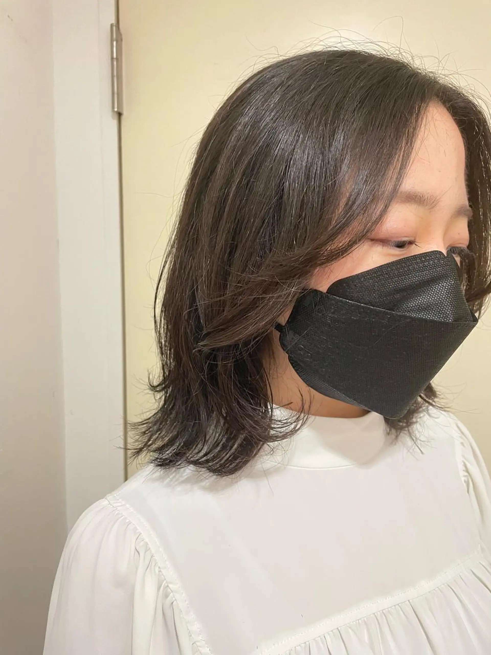 ミディアム 顔まわりレイヤー レイヤーカット 🦋透明感 艶カラー Rie🦋のヘアスタイル