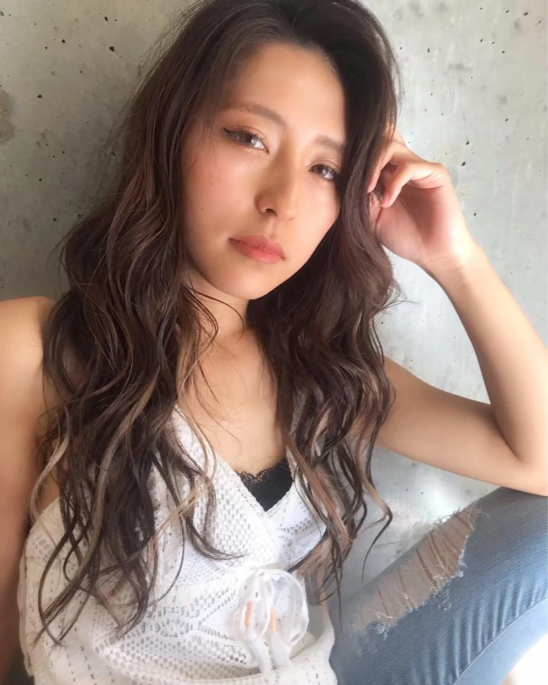 ロング カラー ハイライトカラー ハイライト カット ヘアカラー エクステ エクステ指名No.1 【店長】橘田のヘアスタイル