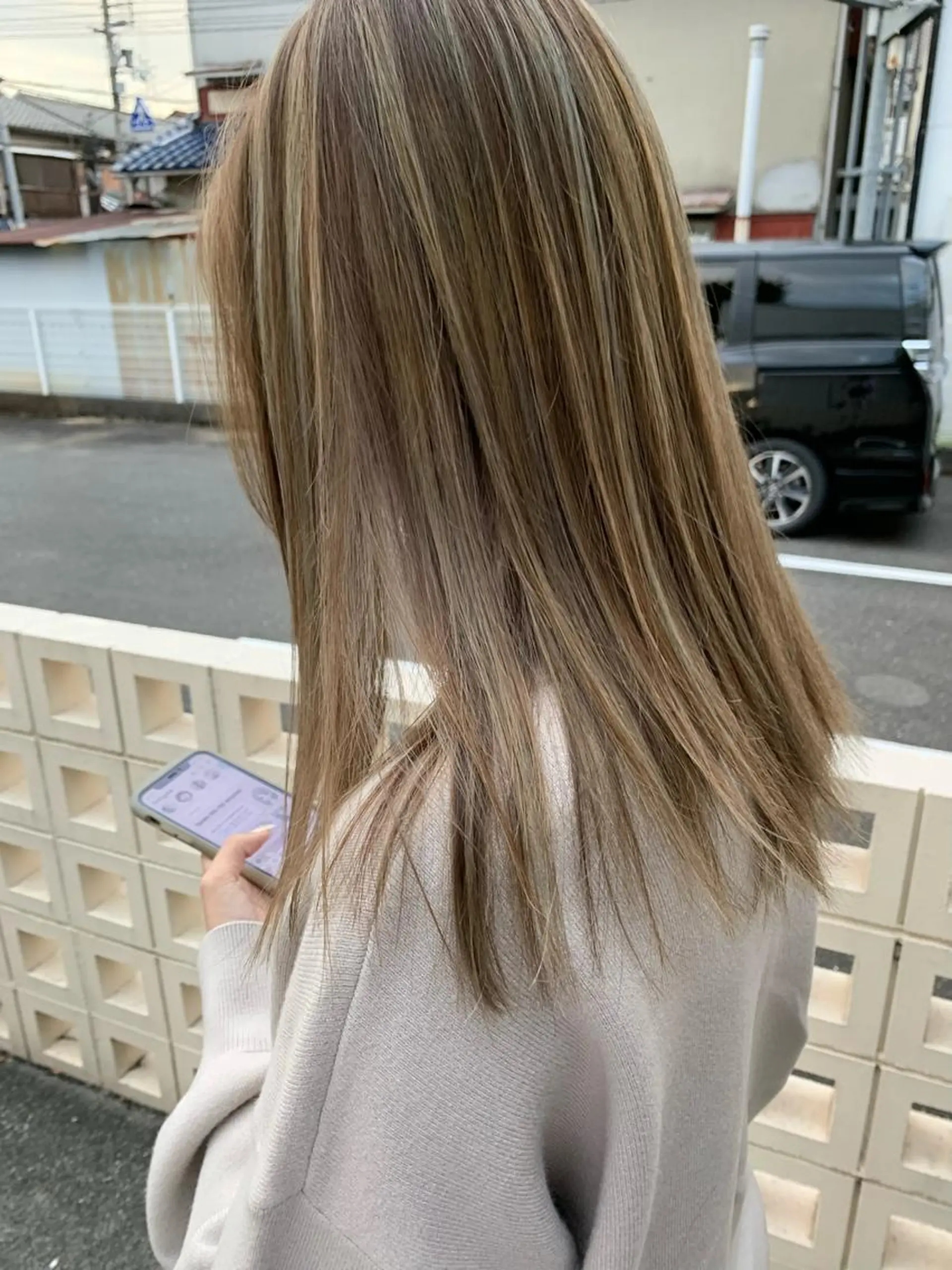 セミロング カラー 中山 響希のヘアスタイル