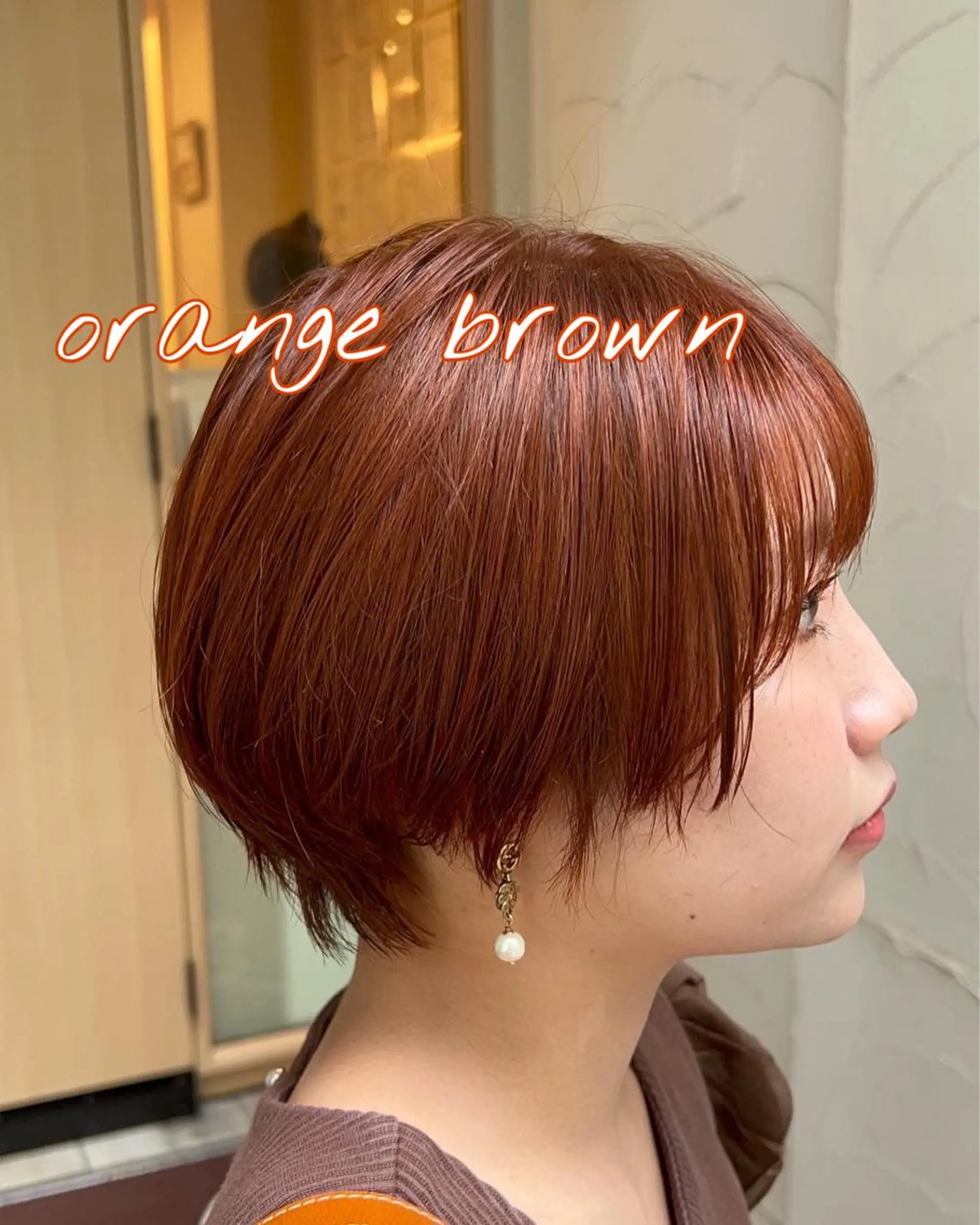 ショート カラー オレンジ CYAN.栄店所属・パーマ/髪質改善 【榎本千夏】のヘアスタイル