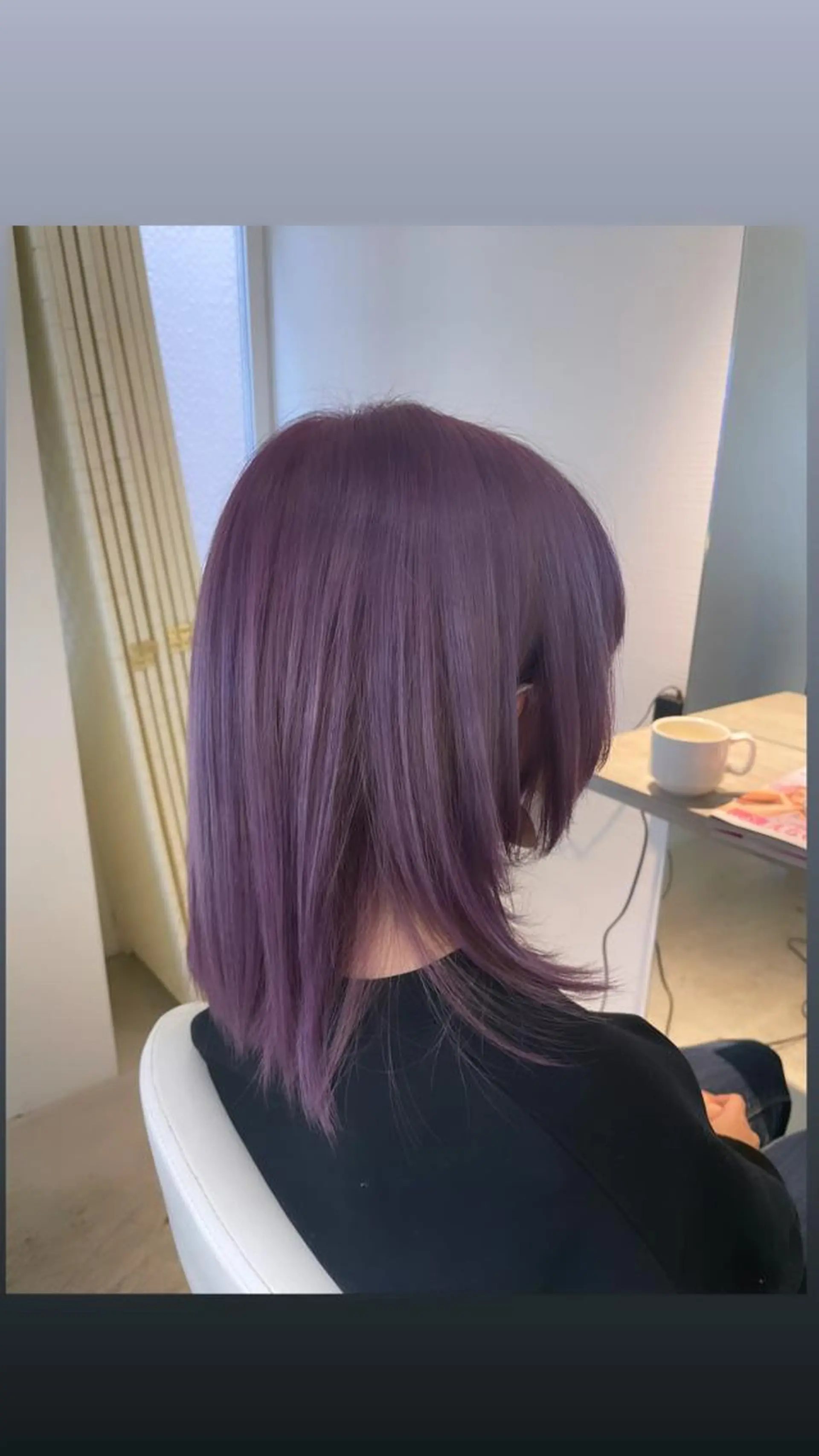 ミディアム カラー ヘアアレンジ ブリーチ ダブルカラー ラベンダーカラー パープルカラー ウルフカット ✨髪のソムリエ✨ 岩川和生のヘアスタイル