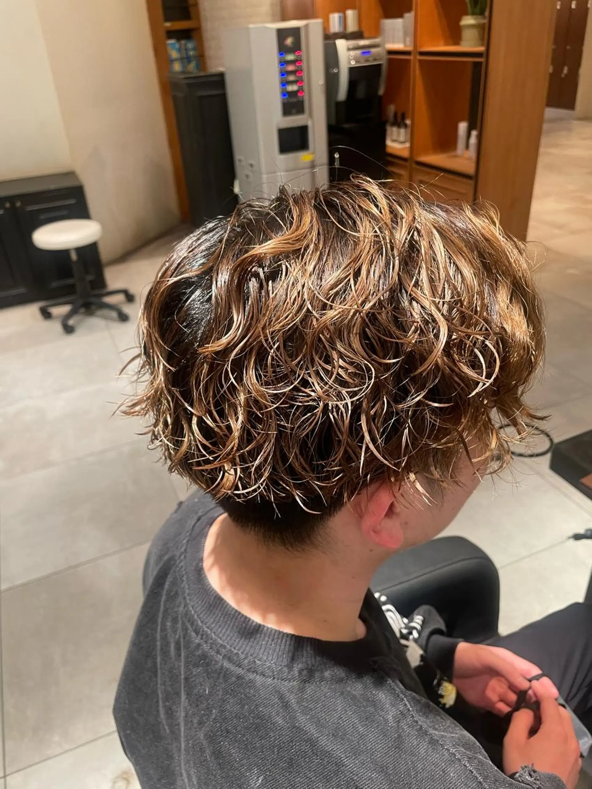 パーマ メンズ メンズパーマ 🫧ボブ/ツヤ髪/美 髪矯正／菜結のヘアスタイル