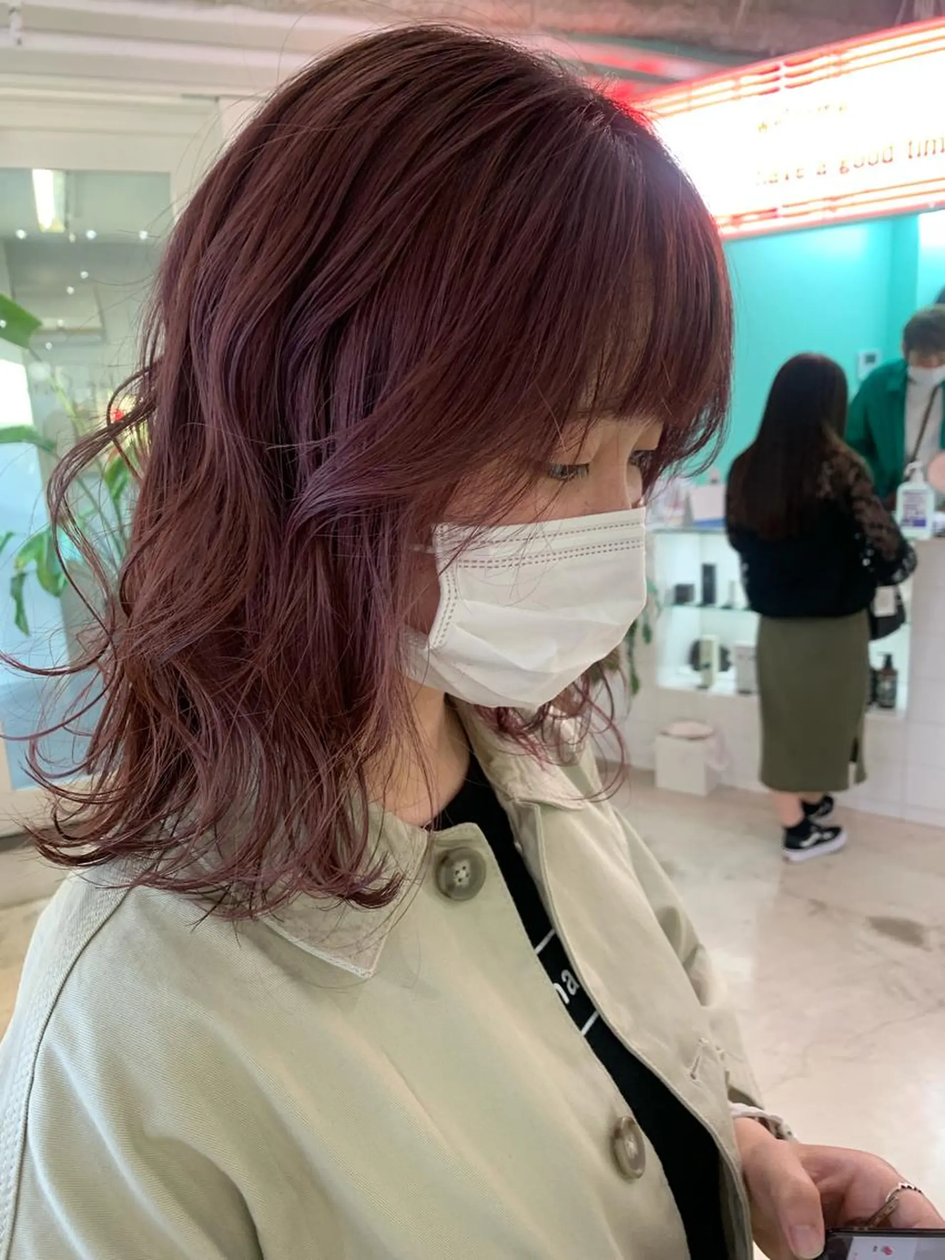 ミディアム 🧨ブリーチー×ボブ レイヤー💎じゅえるのヘアスタイル