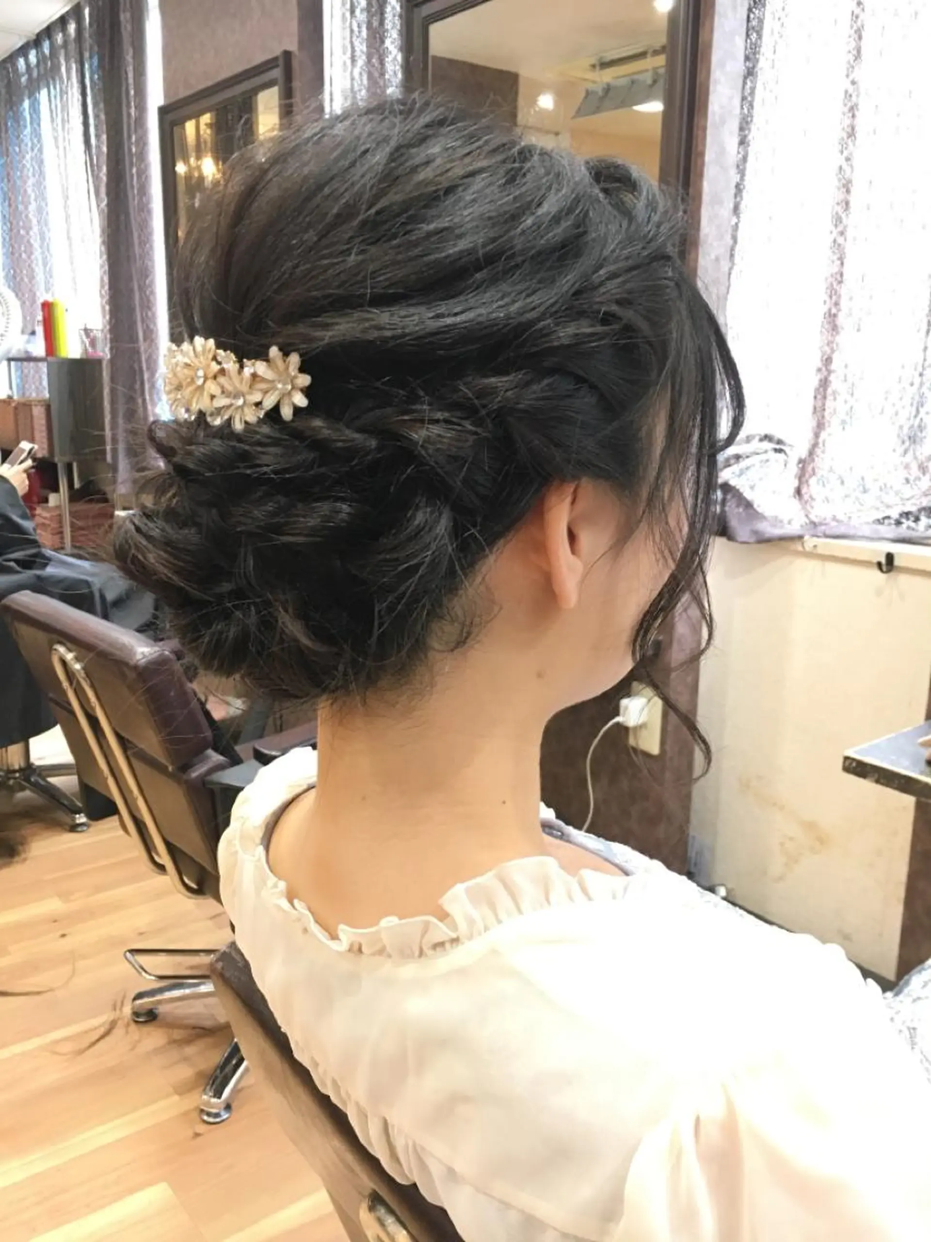 ロング ヘアアレンジ 髪質改善🩵艶髪 ストレート🩵山口のヘアスタイル