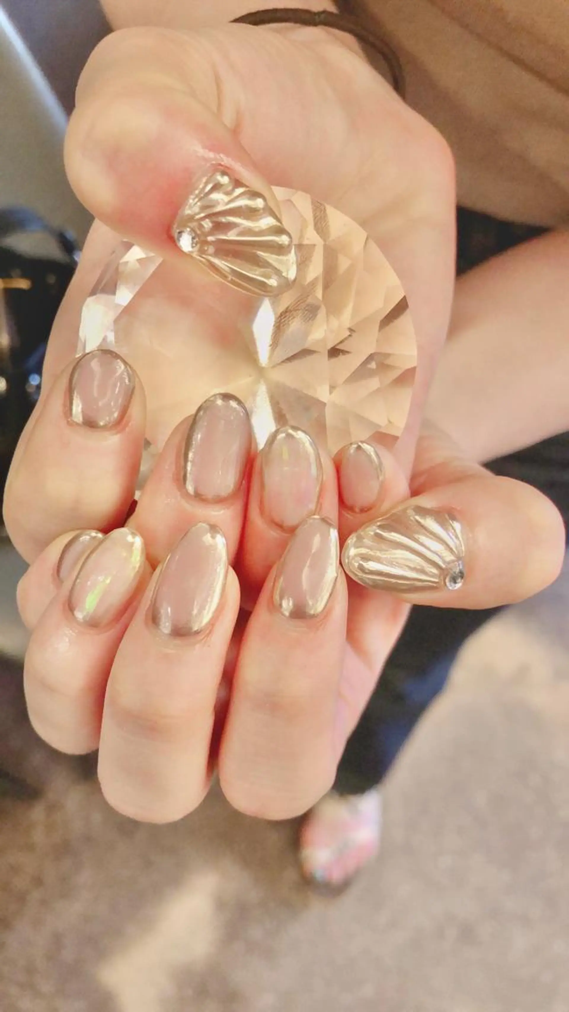 ミディアム カラー キッズ ネイル マツエク・マツパ ハンドネイル ハンドケア 💎ビューティサロン 湘南　RIRAN💎のネイルデザイン