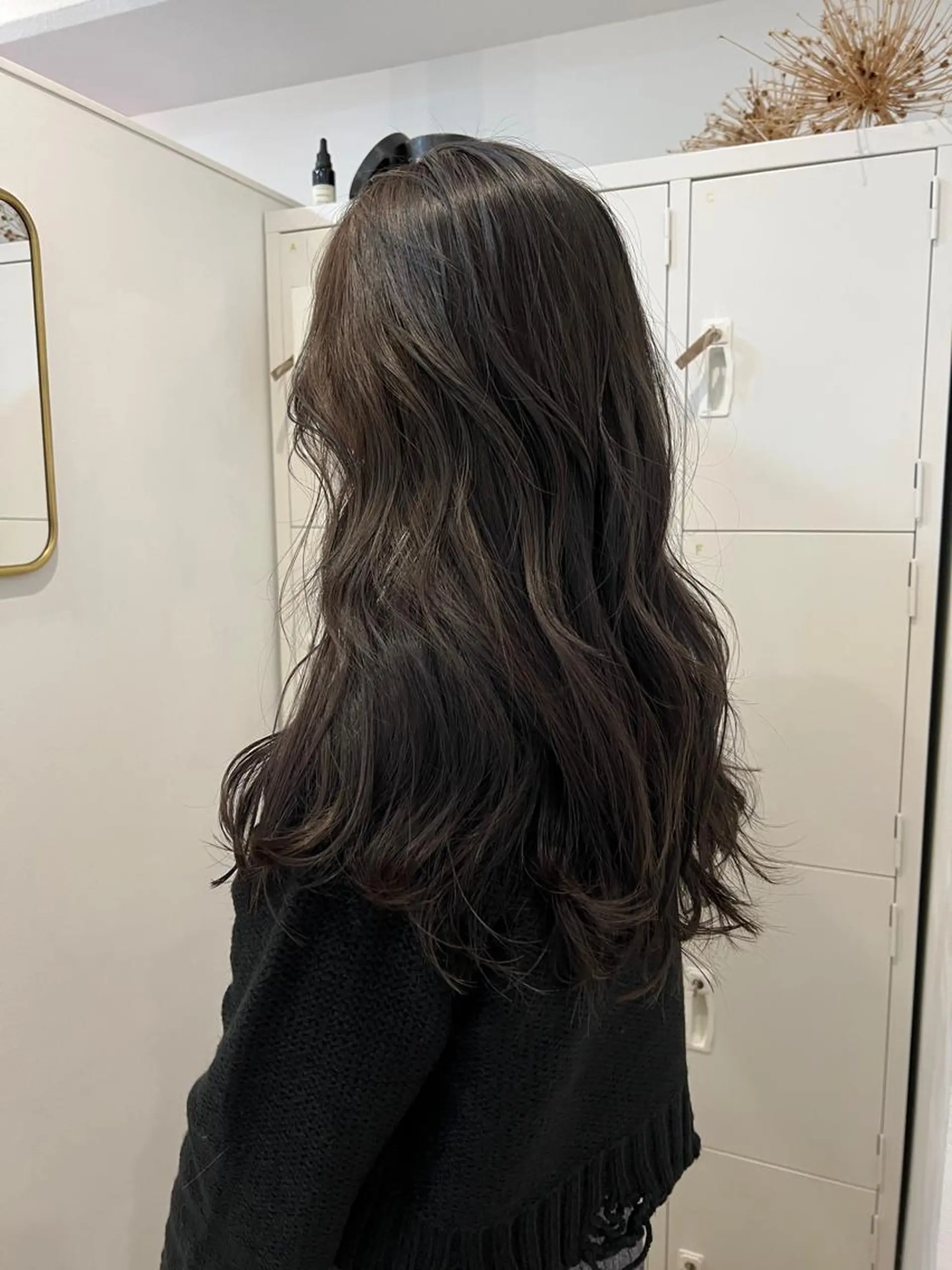 セミロング カラー レイヤーカット ボブパーマNo.1のヘアスタイル